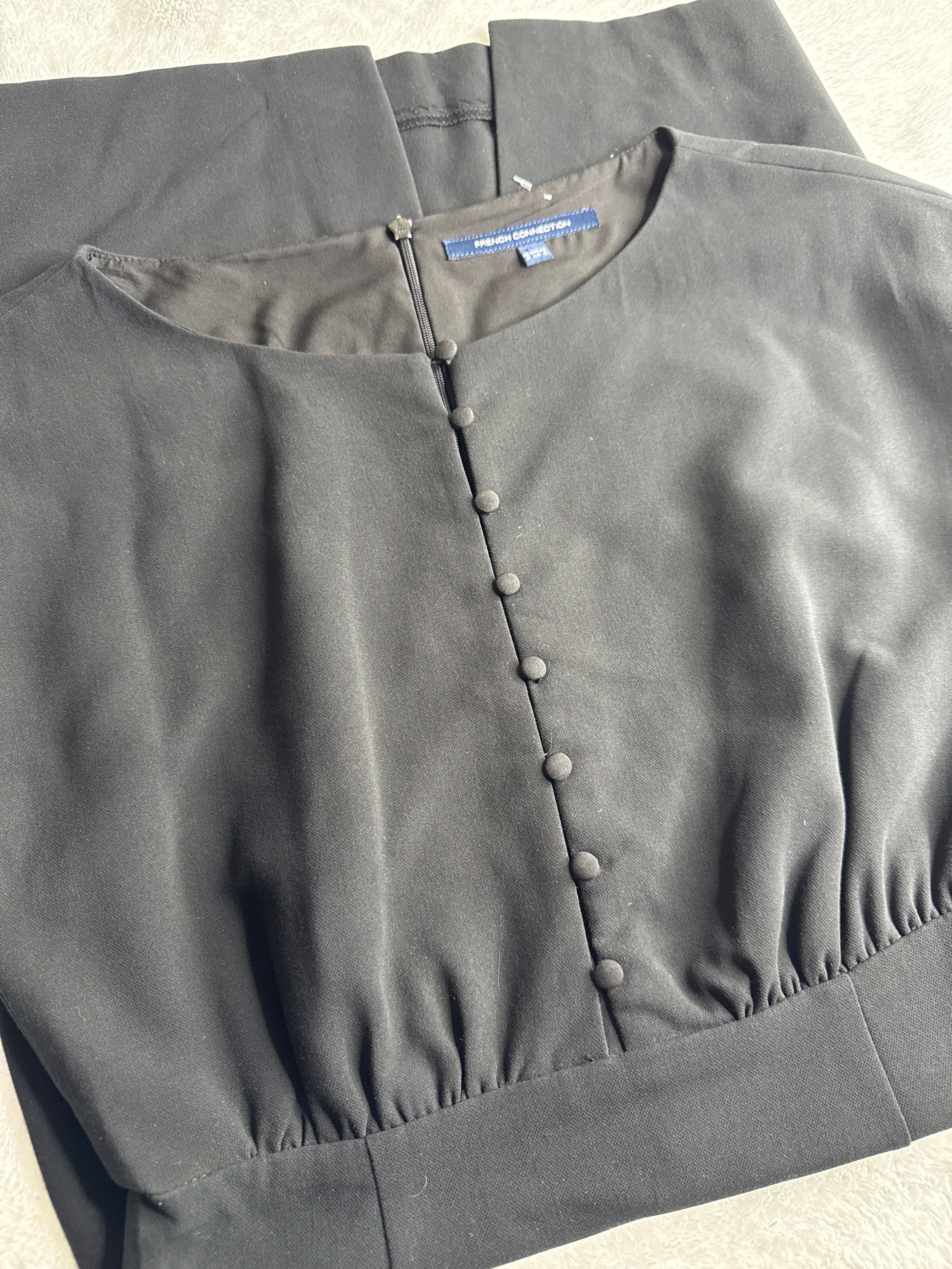 French Connection Black Mini Dress (UK 8 / S)