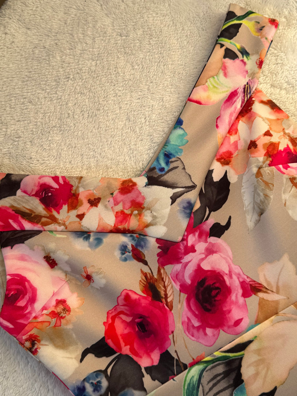 ASOS Floral Print Cowl Neck Bodycon Dress | UK 4 (Extra Small)