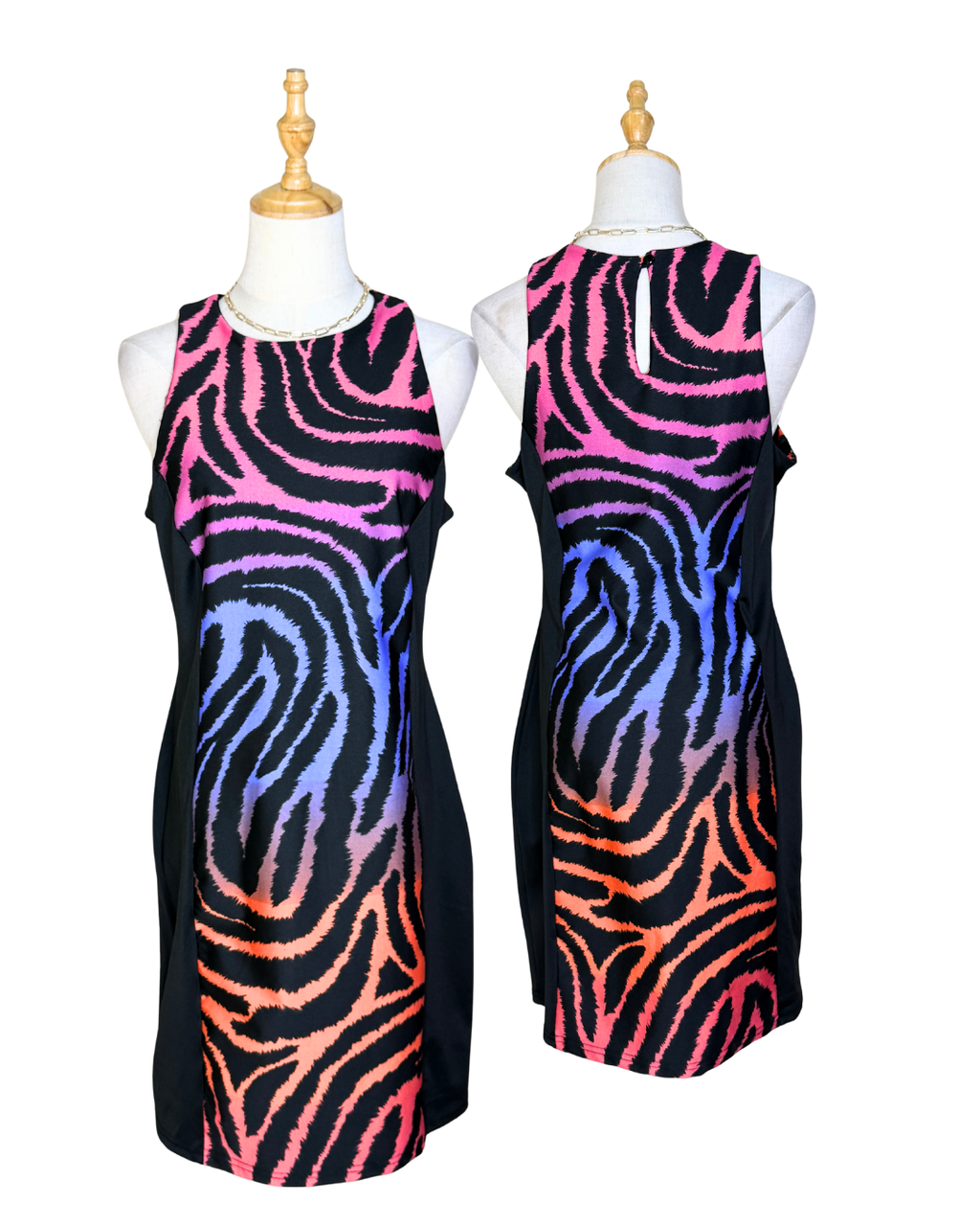 🌈 Bold & Bright: Athmosphere Zebra Print Dress (UK 16)