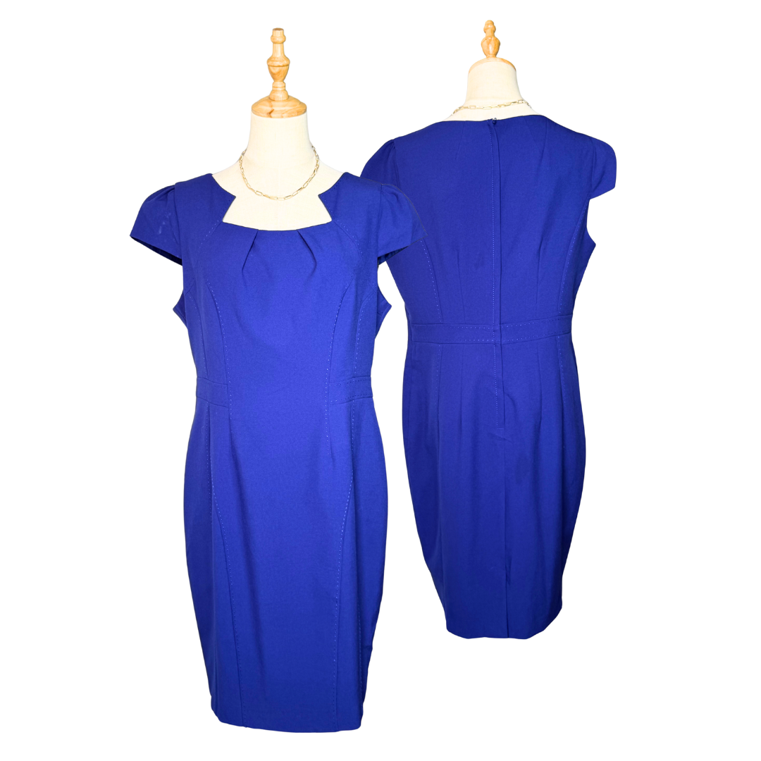 The Tailored Fit: New Look Royal Blue Sheath Dress UK 16