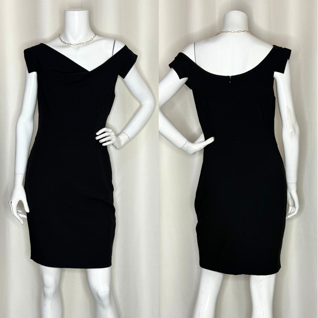 Sleek Black Off-the-Shoulder Dress (AUS 10 / Medium)