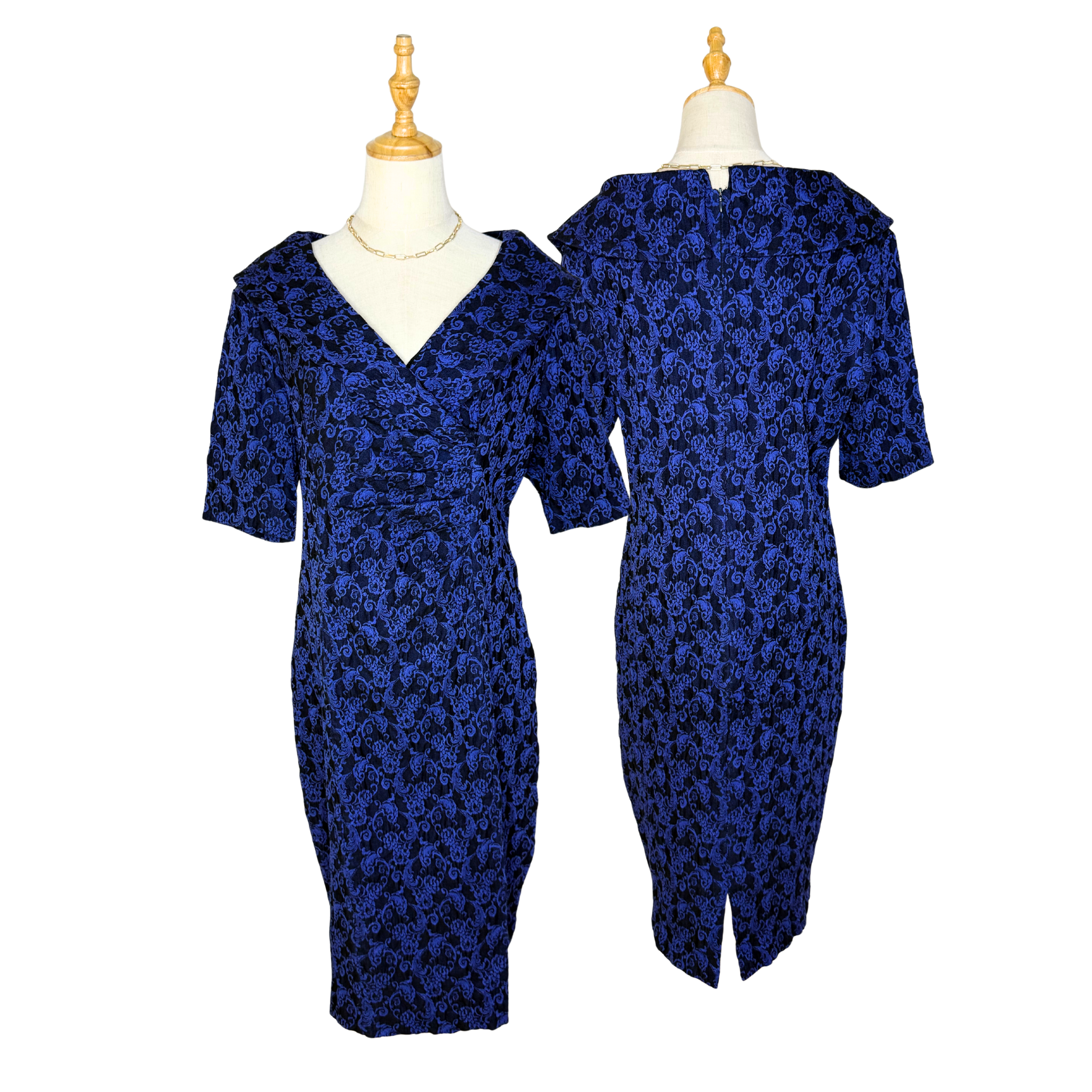 Anthea Crawford Plus Size Blue Wrap Dress (UK 18)