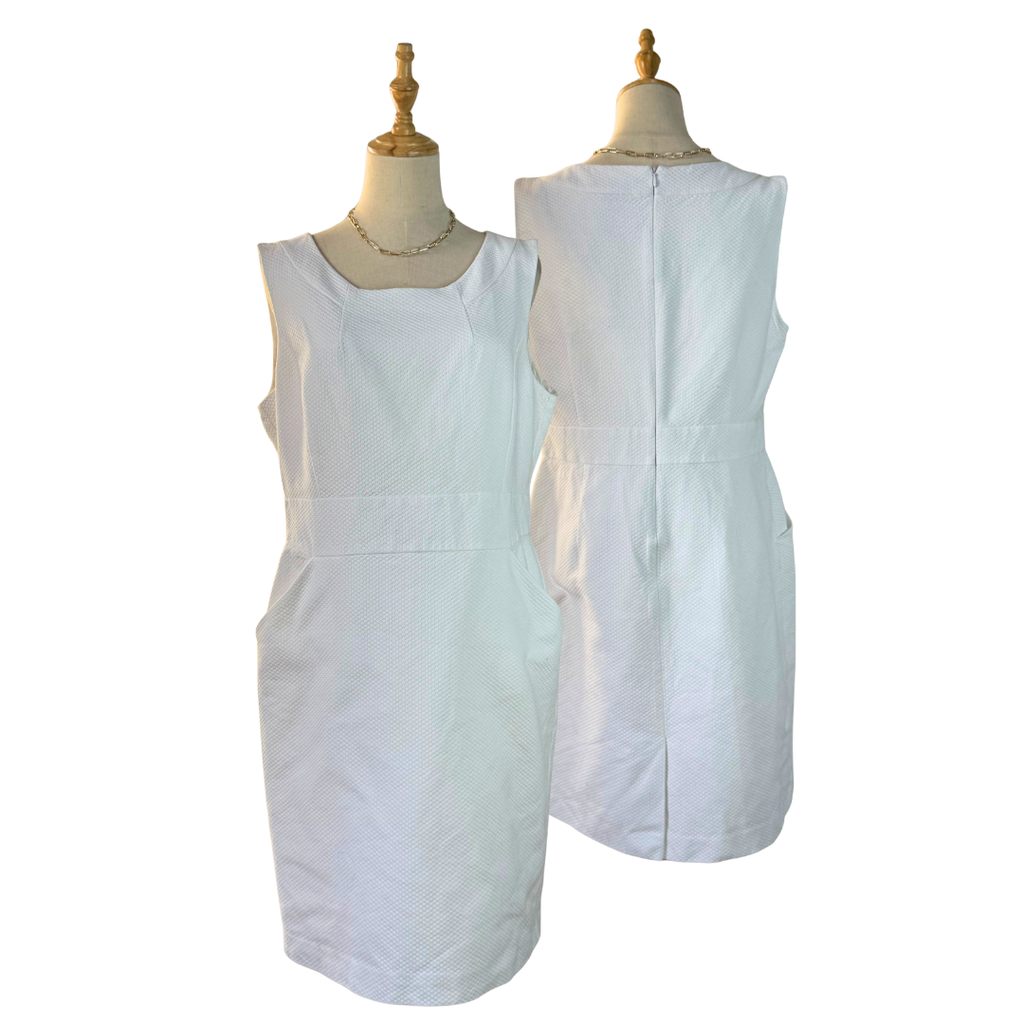 Crisp Preloved PURE White Dress - UK 16 for 45 AED