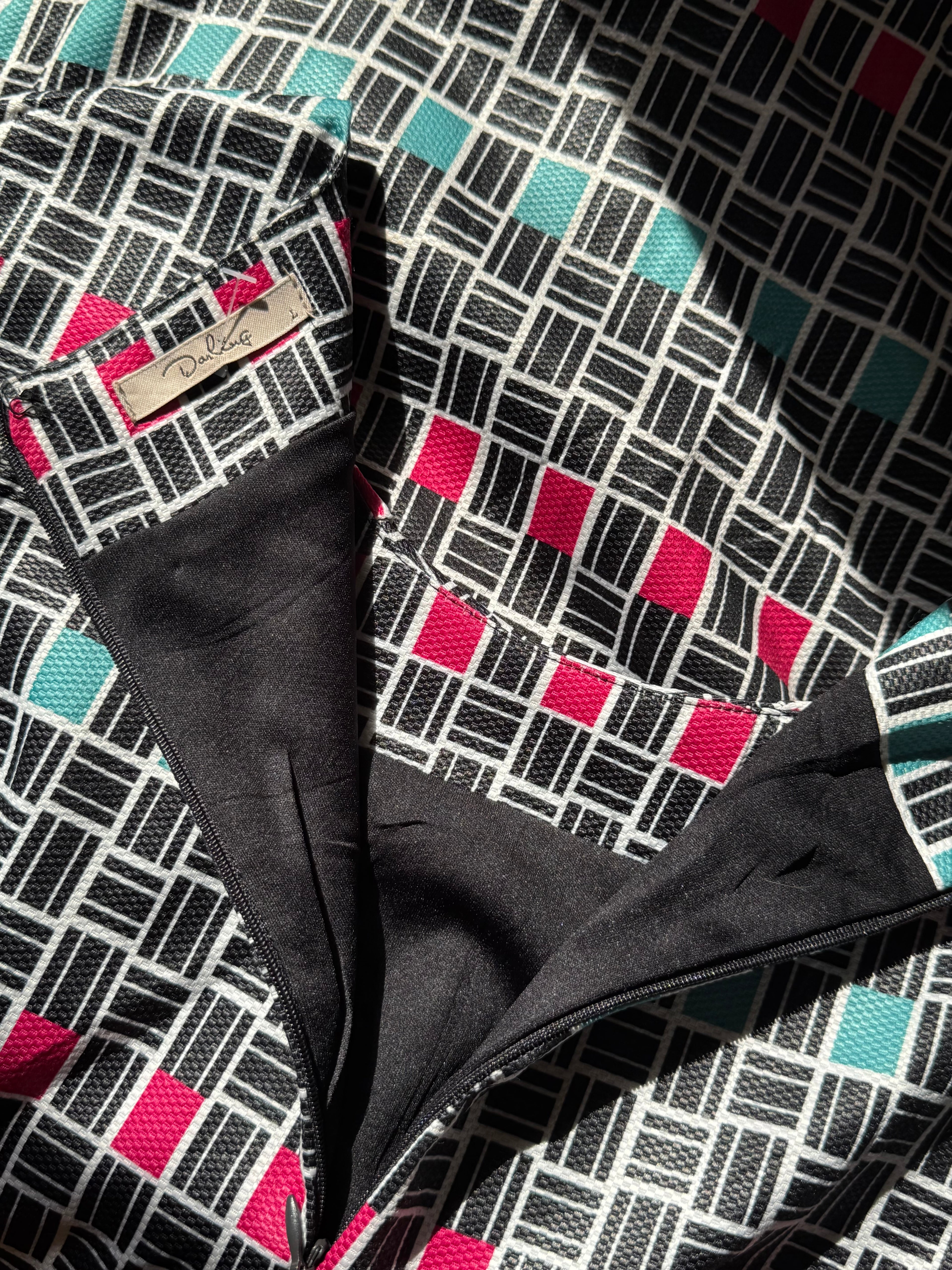 DARLING London Geometric Print Sleeveless Dress | Large