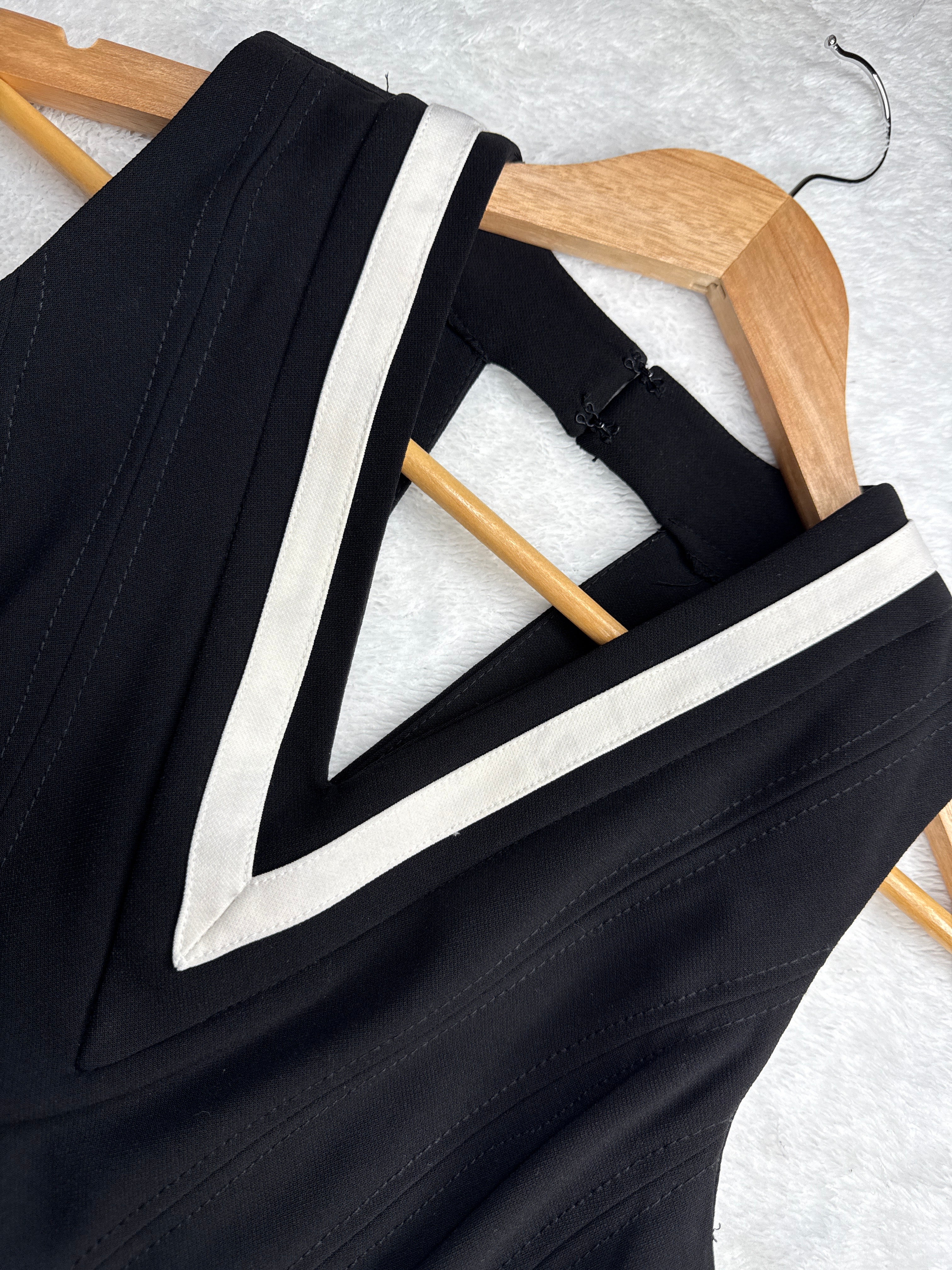 H&M Black & White A-Line Dress (US 6 / Small)