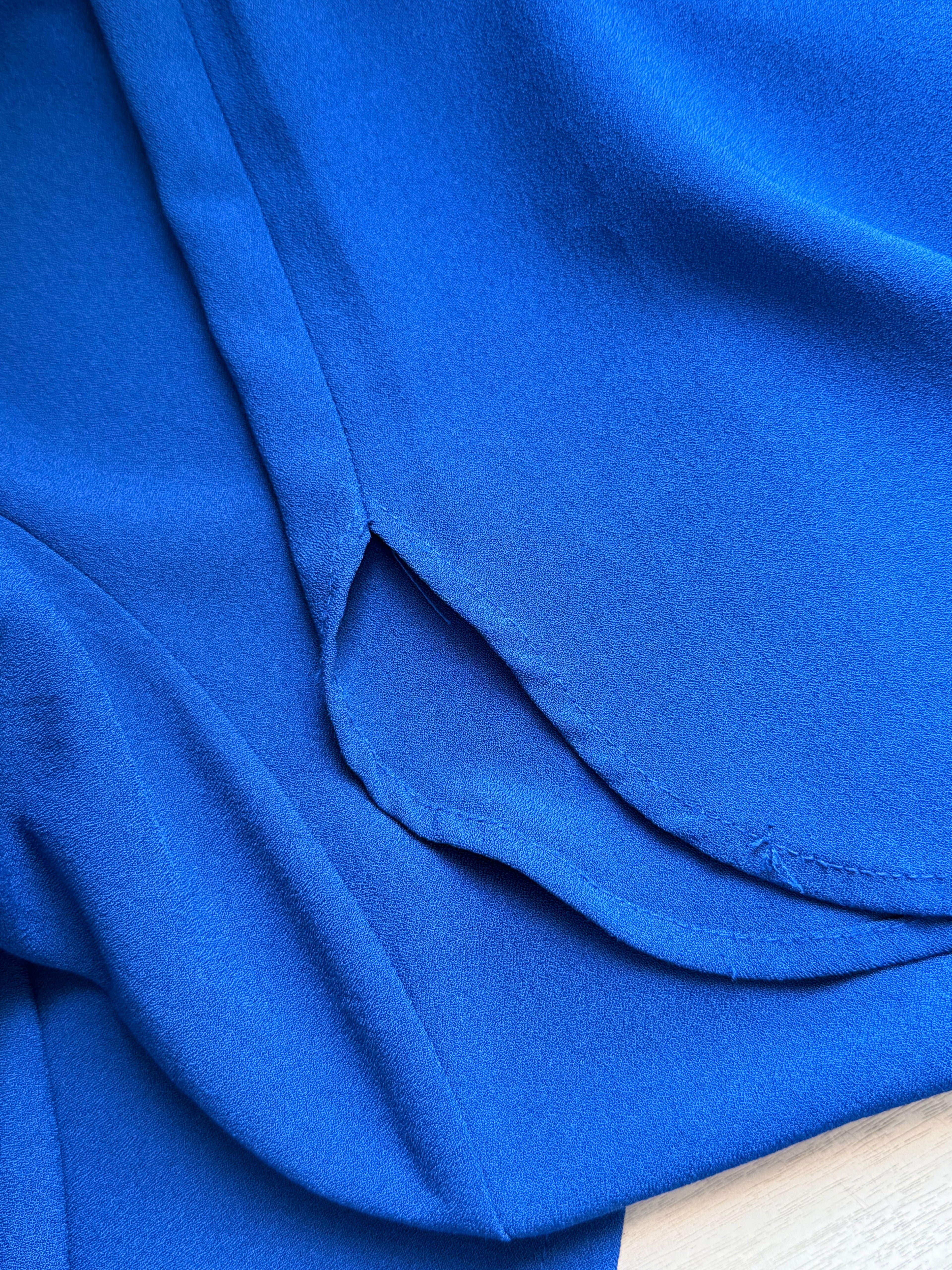 Roulette Royal Blue V-Neck Shift Dress