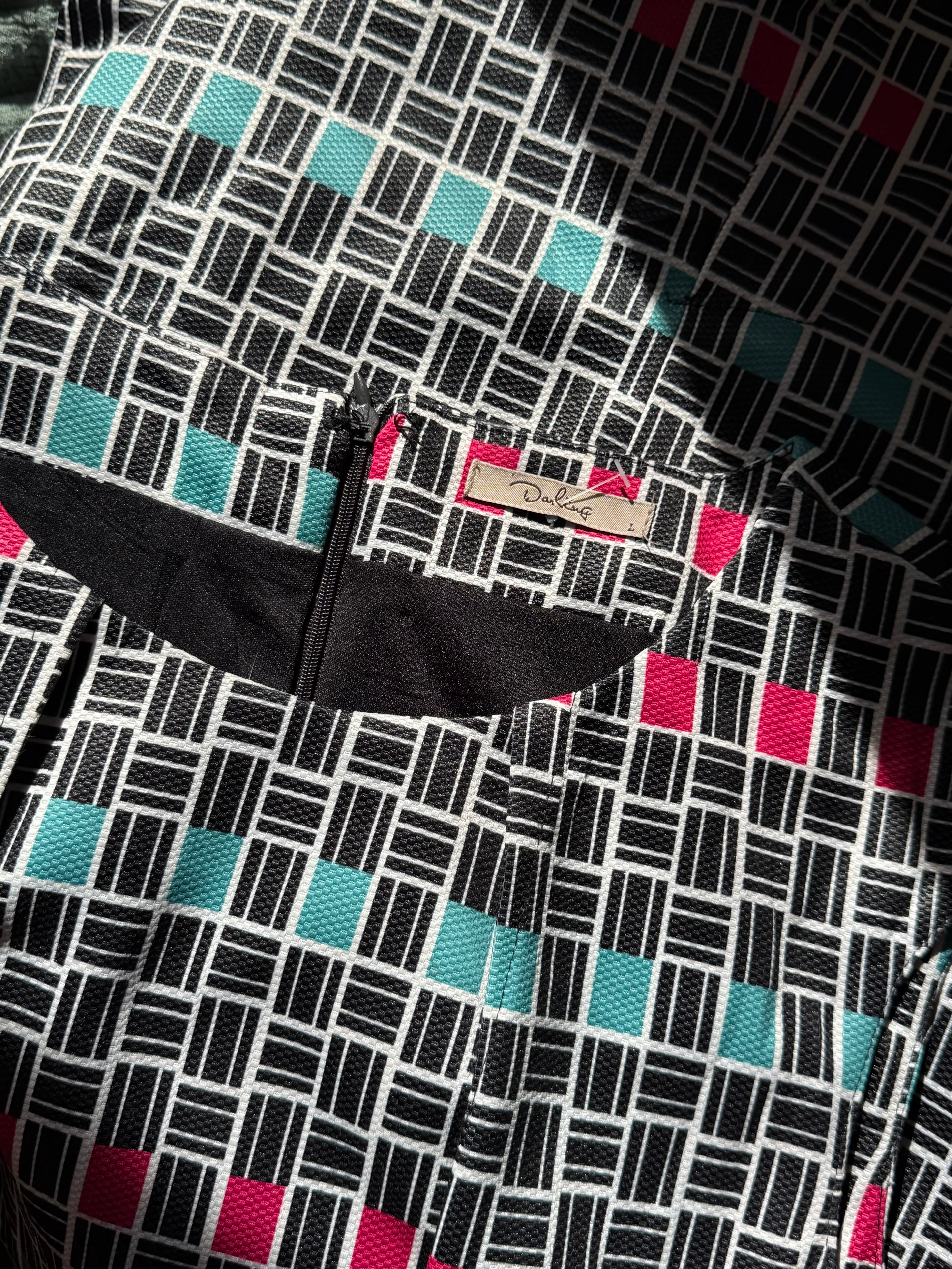 DARLING London Geometric Print Sleeveless Dress | Large