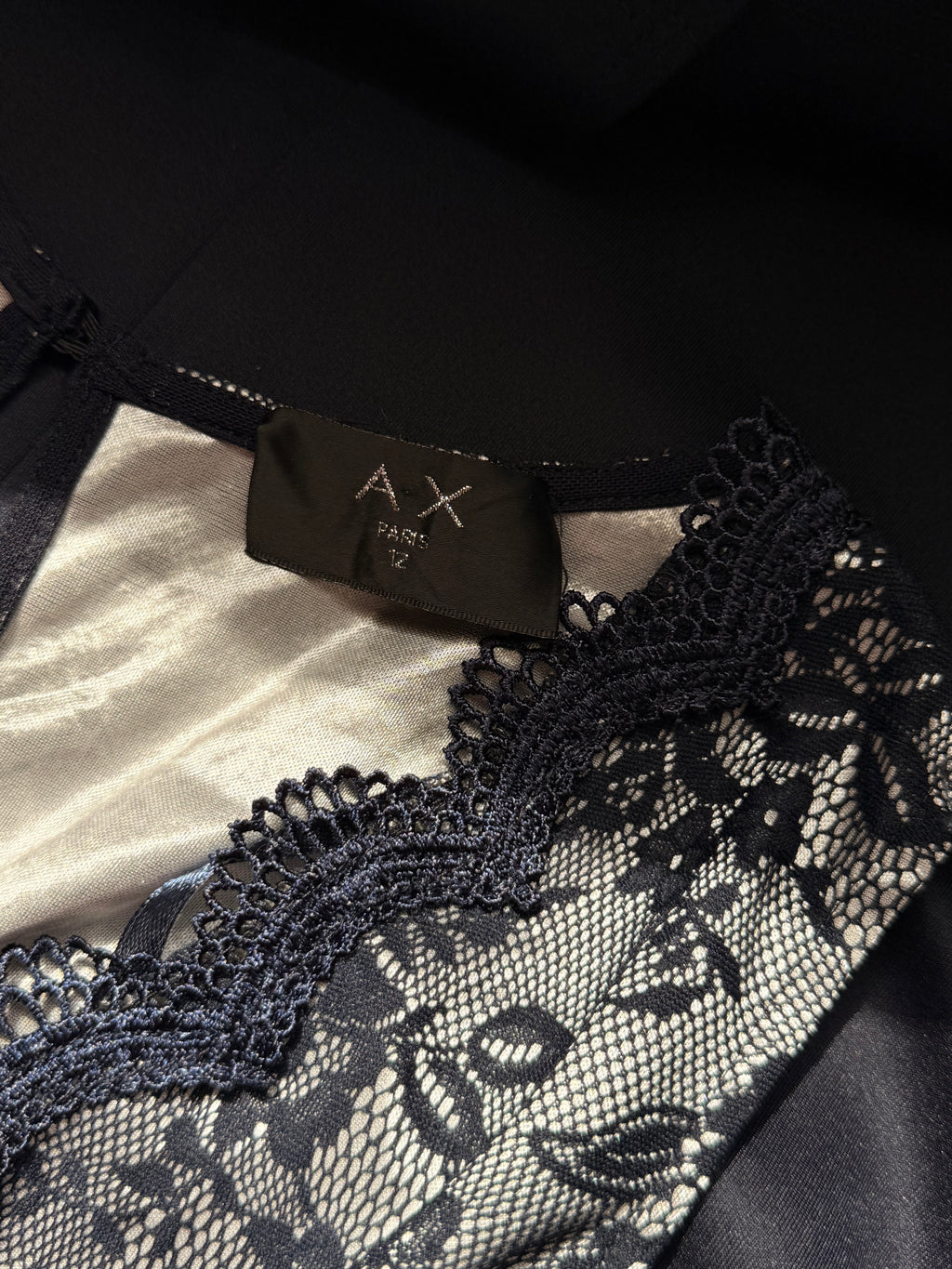 AX Paris Navy Lace Bodycon Midi Dress – Size 12 | Elegant Cocktail & Evening Dress