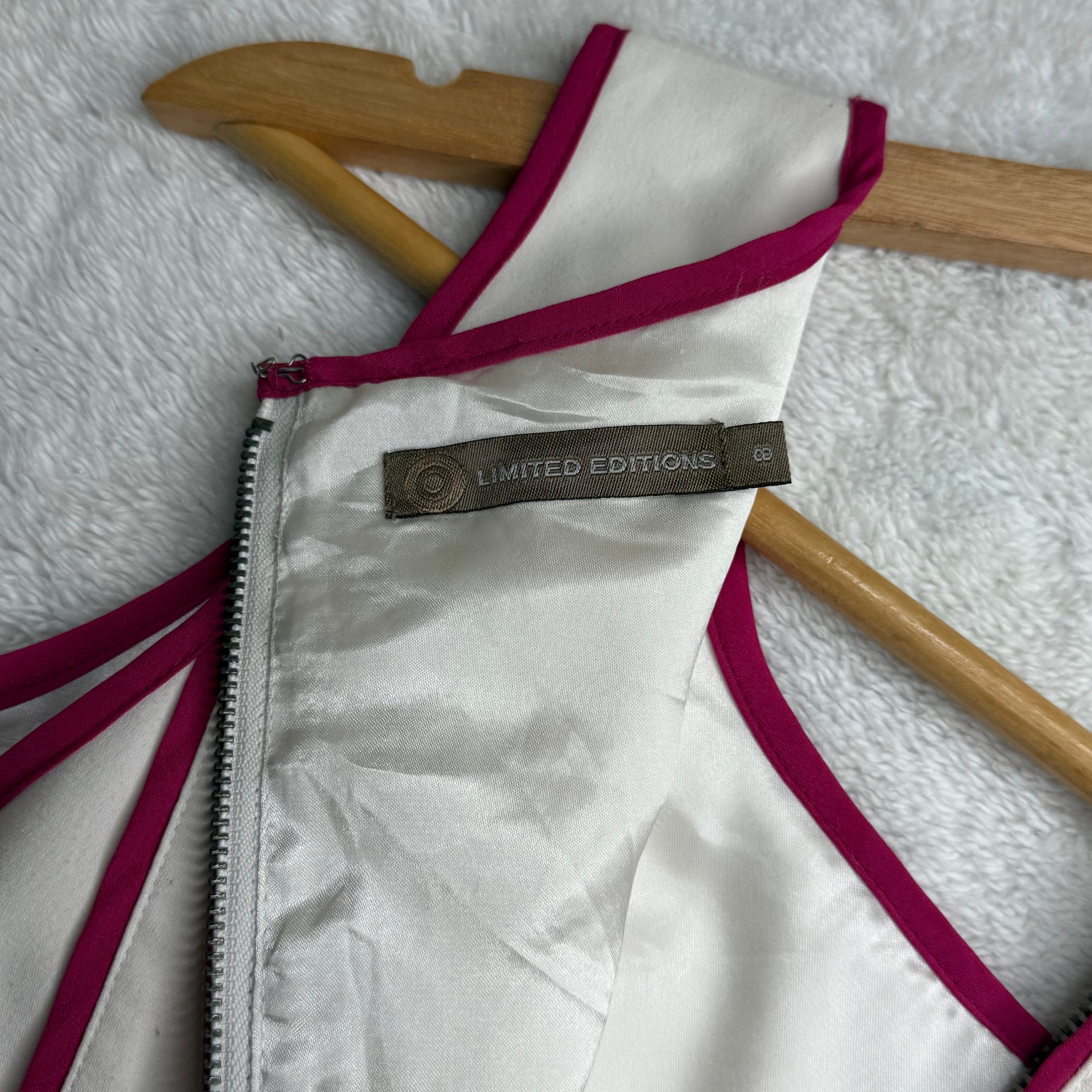 Target Limited Edition White Dress with Pink Contrast Piping