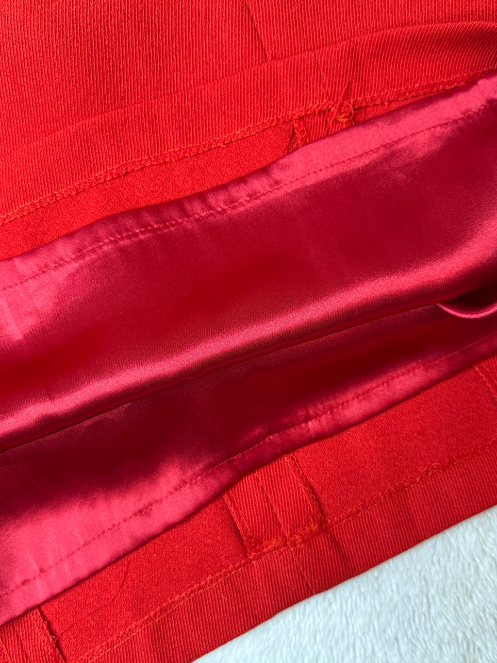 Classic Red Orange Sleeveless A-Line Work Dress | UK 16