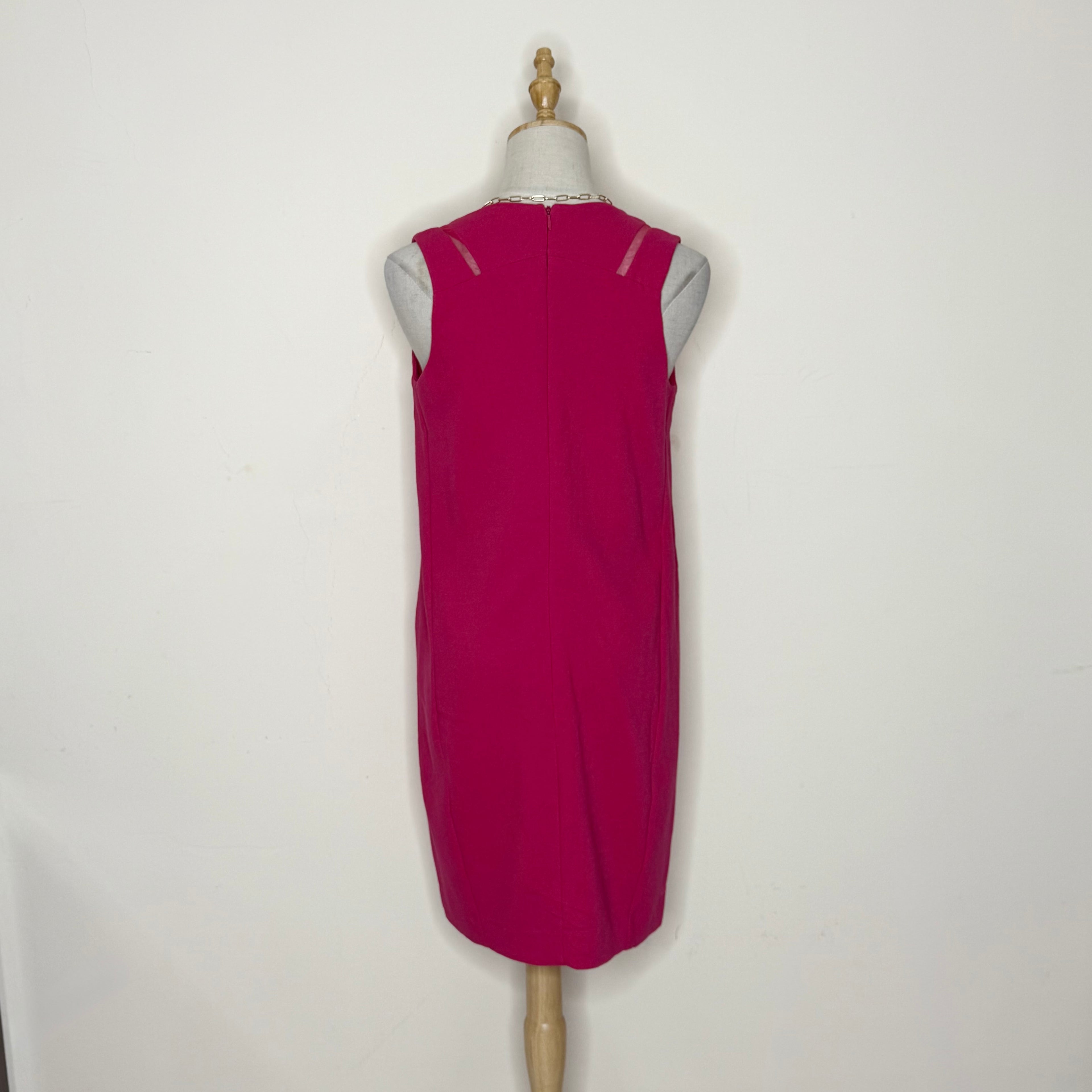 Next Bold Pink V-Neck Sleeveless Midi Dress