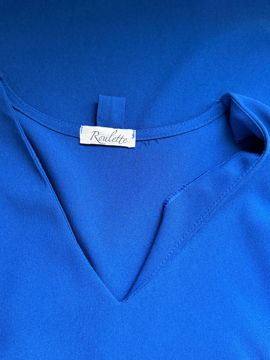 Roulette Royal Blue V-Neck Shift Dress