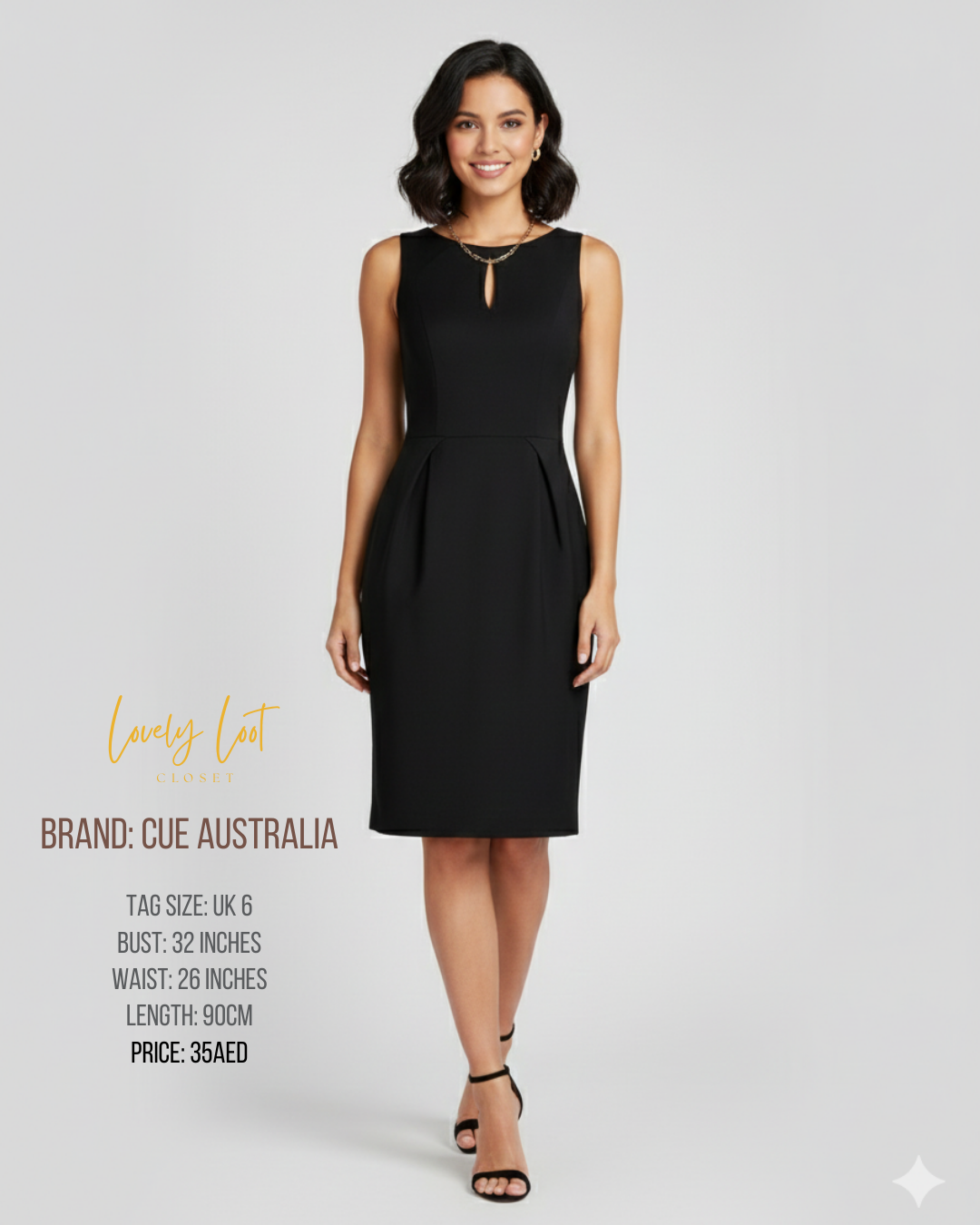 🖤 Sophisticated Style: CUE Australia Preloved Sheath Dress