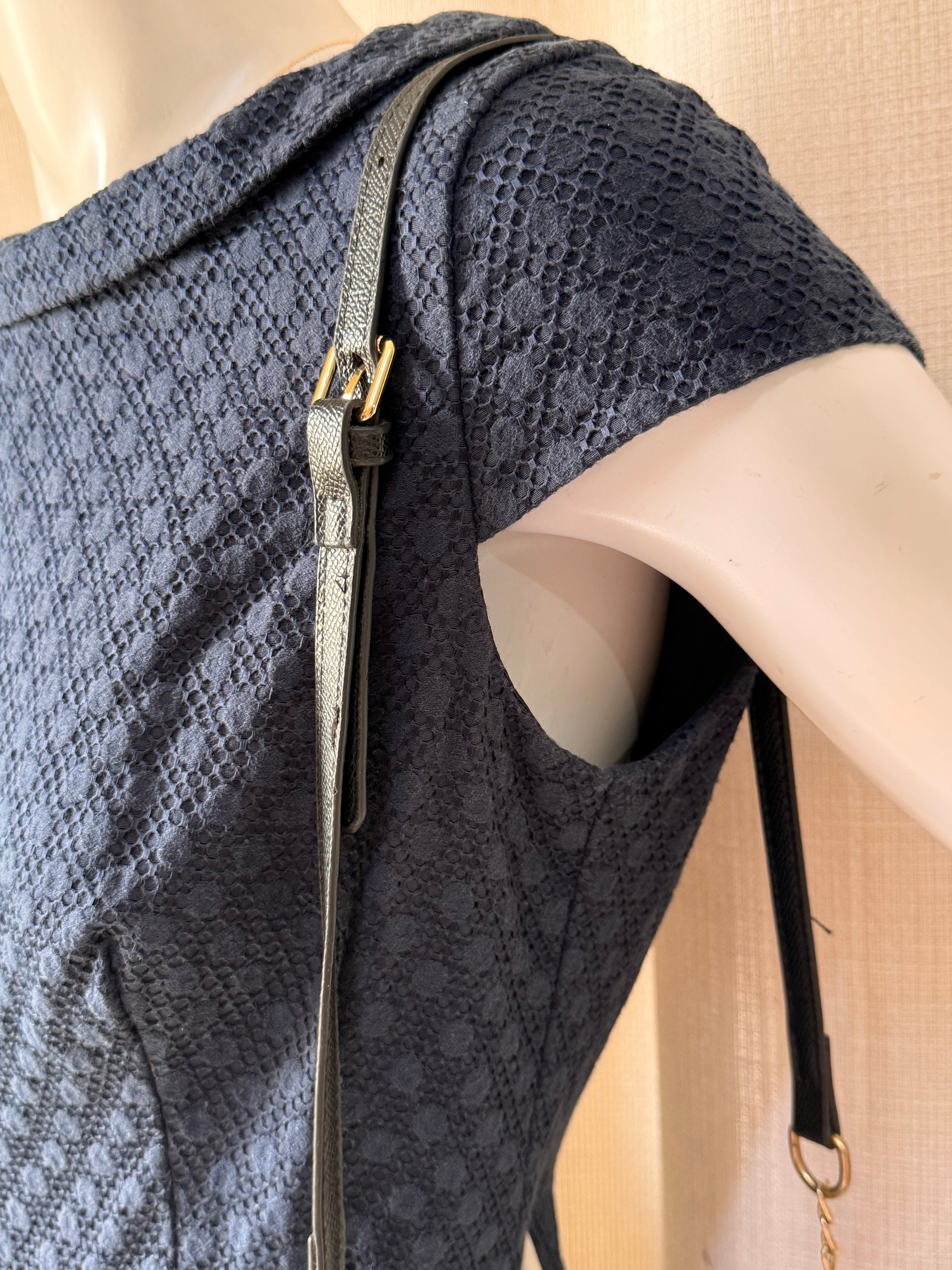 Phase Eight Navy Textured Sheath Dress – UK 12 | Elegant Office & Occasion Dress