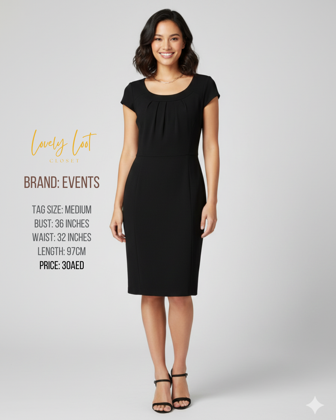 ✨ Event-Ready Glamour: EVENTS Preloved Black Mini Dress