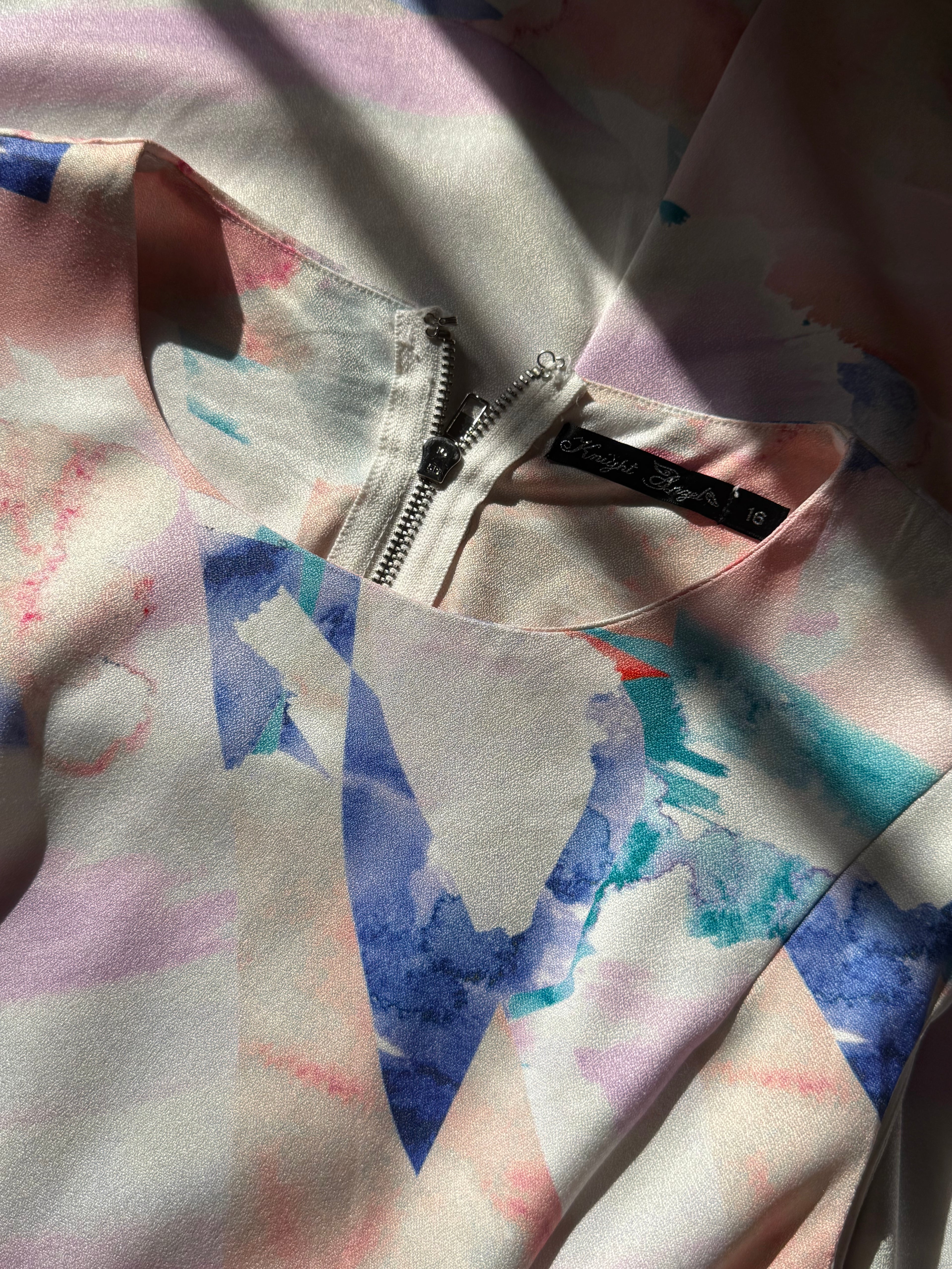 Artistic Preloved KNIGHT ANGEL Abstract Dress - UK 16