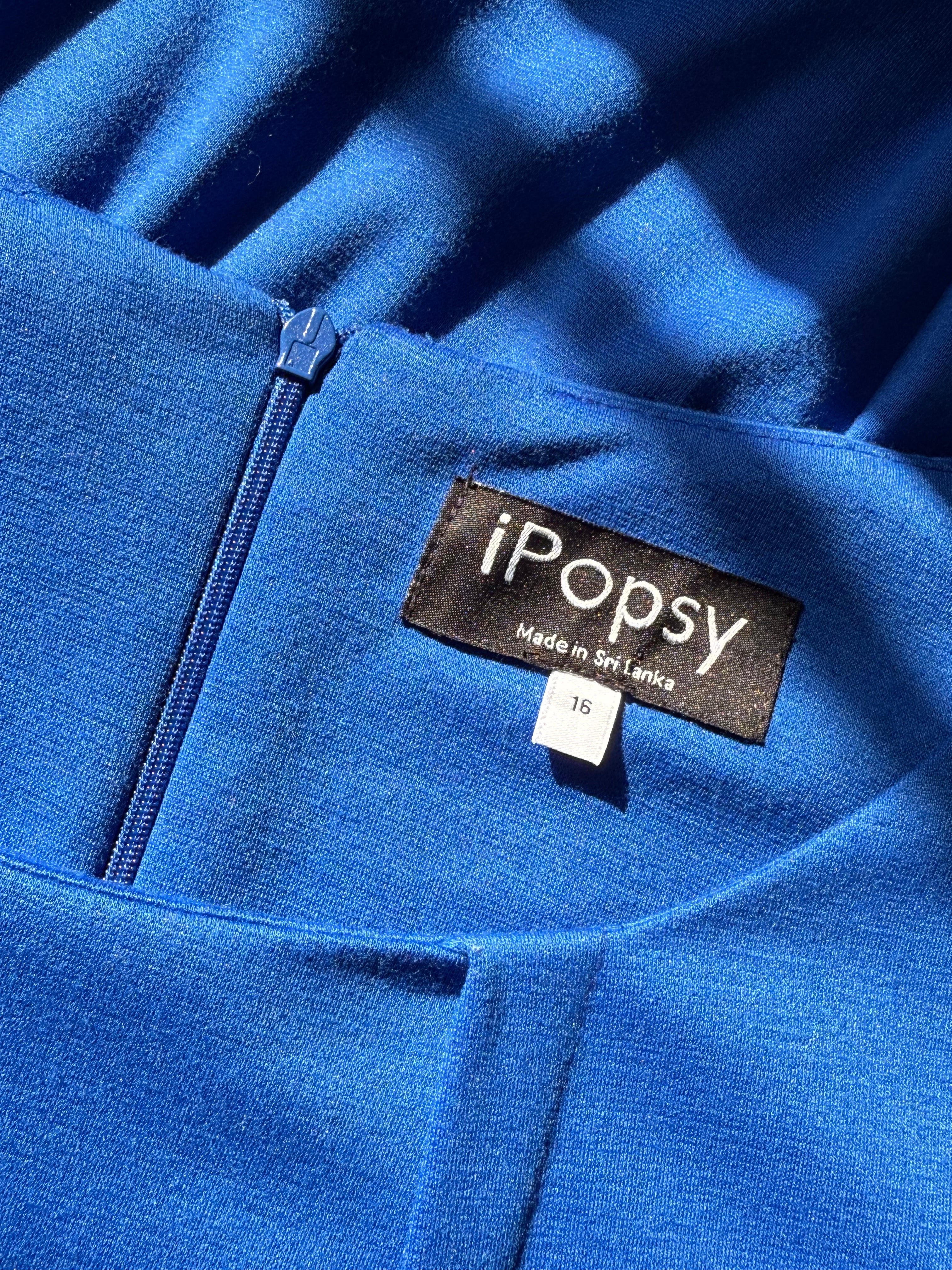 IPOPSY Vibrant Blue Day Dress | UK 16 (Preloved)