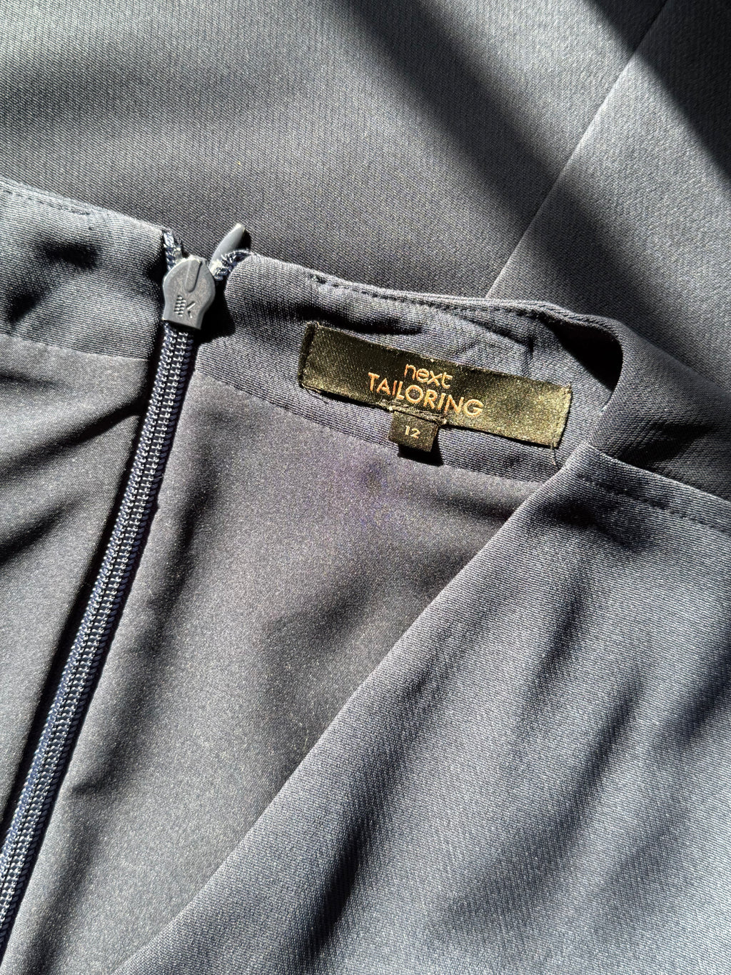 NEXT Tailoring Navy Belted Faux Wrap Dress | UK 12