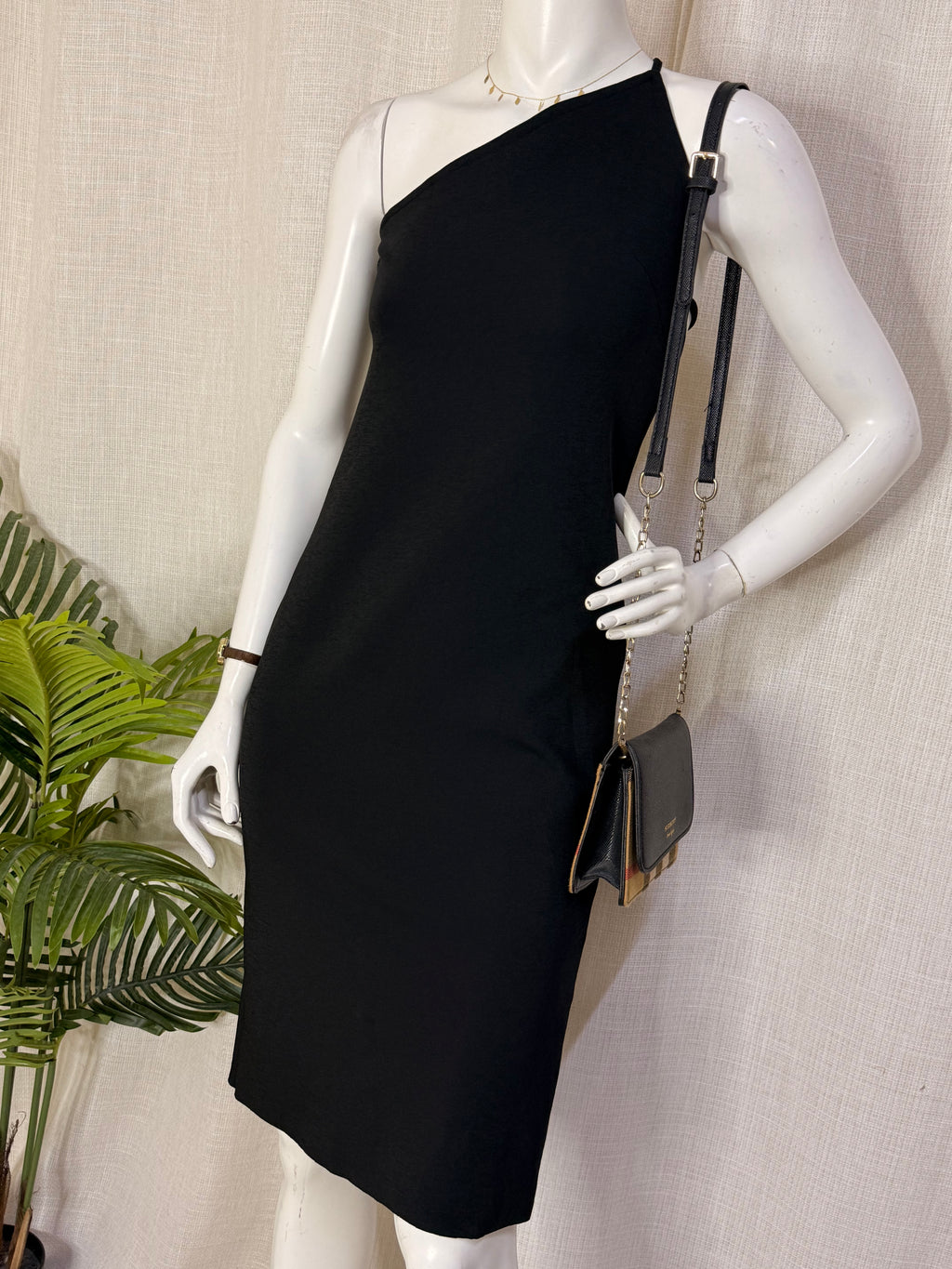 Zara Cowl Neck Asymmetric One-Shoulder Midi Dress – Size S / UK 8 | NWT