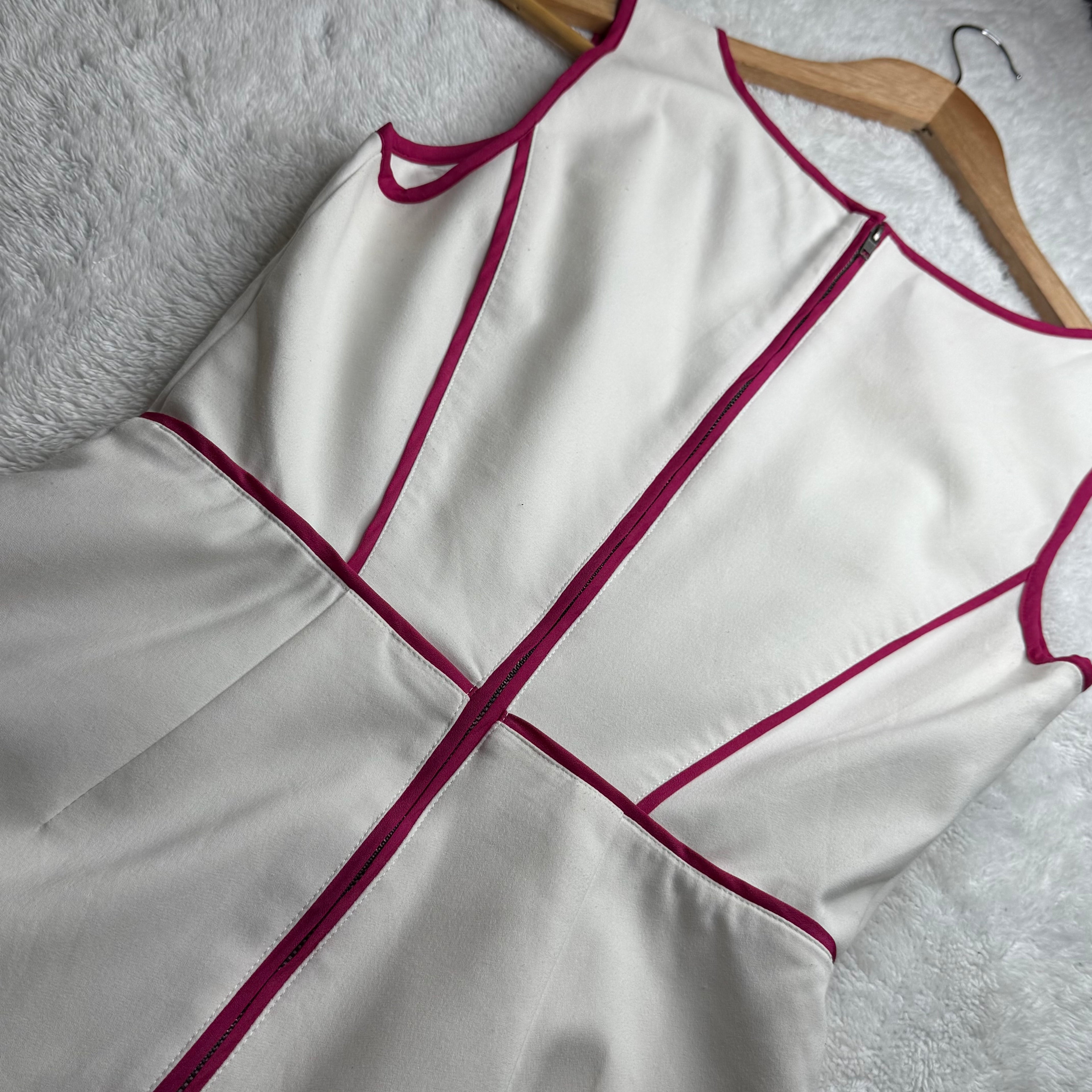 Target Limited Edition White Dress with Pink Contrast Piping