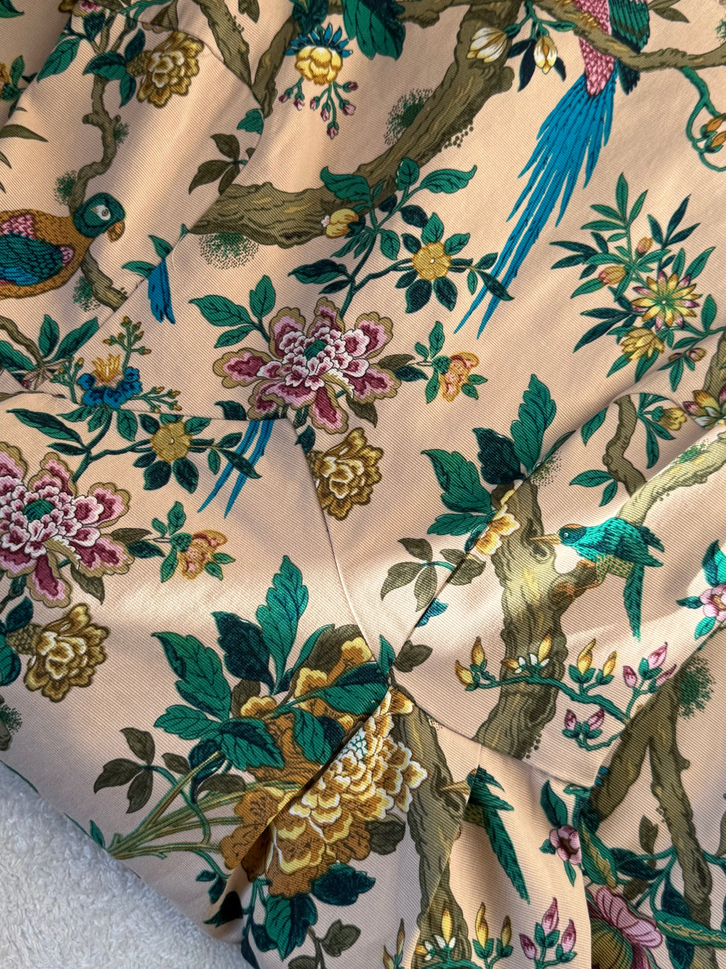 V&A by Oasis Chinoiserie Bird Print Midi Dress | UK 10