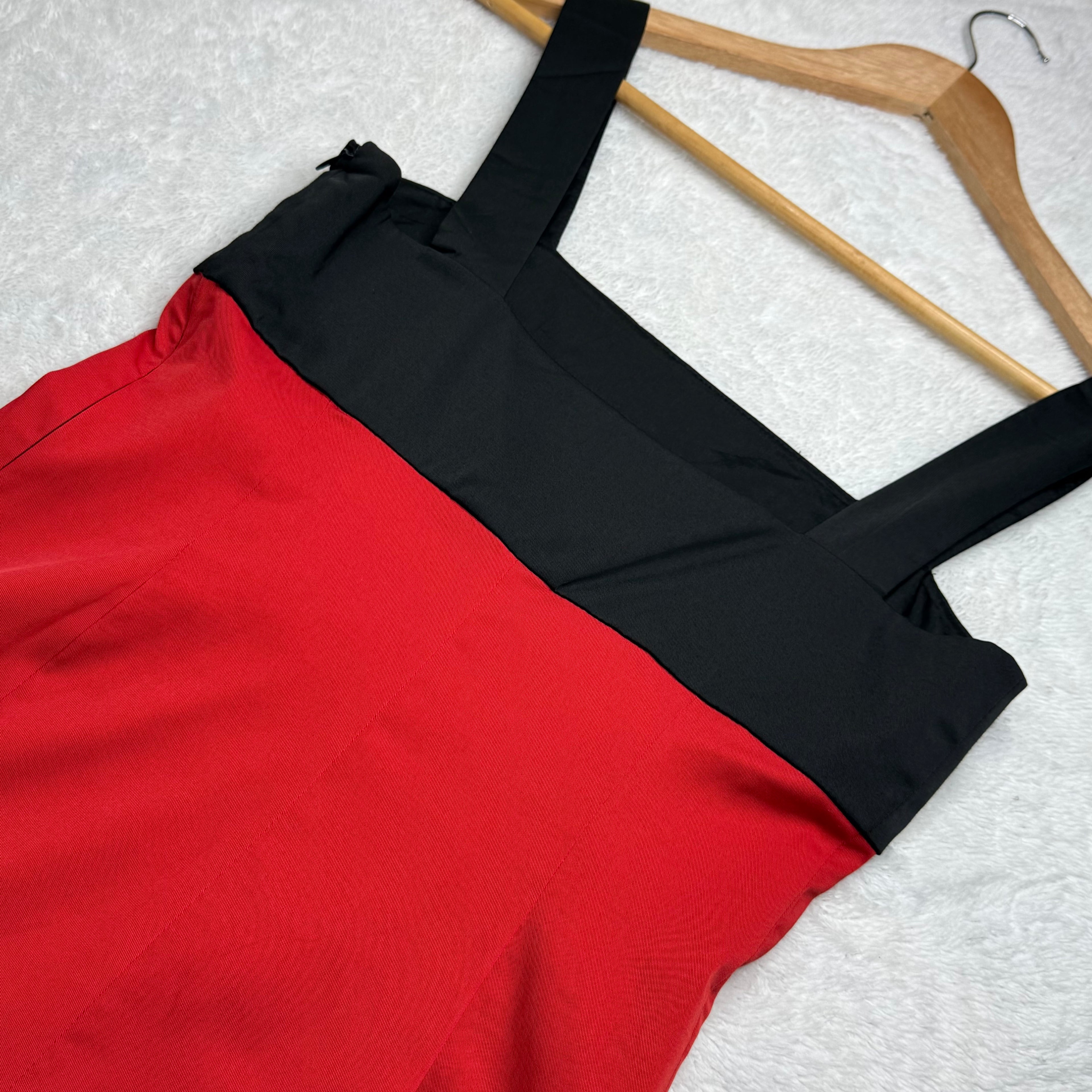 Zara Basic Color-Block Midi Dress