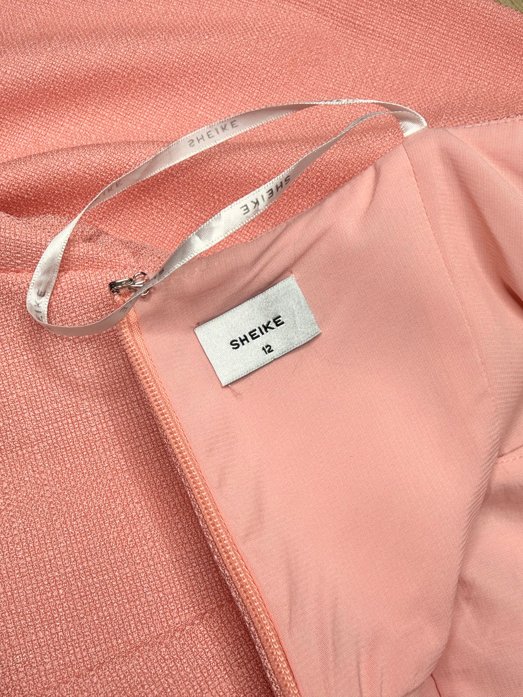 Sheike Pastel Coral Off-the-Shoulder Sweetheart Mini Dress (Size AU 12)