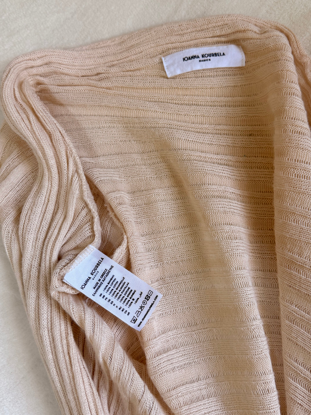 IOANNA KOURBELA Ribbed Longline Cardigan - Small