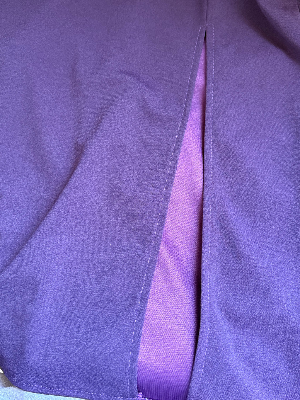 Sophisticated Deep Purple Blazer-Style Midi Dress