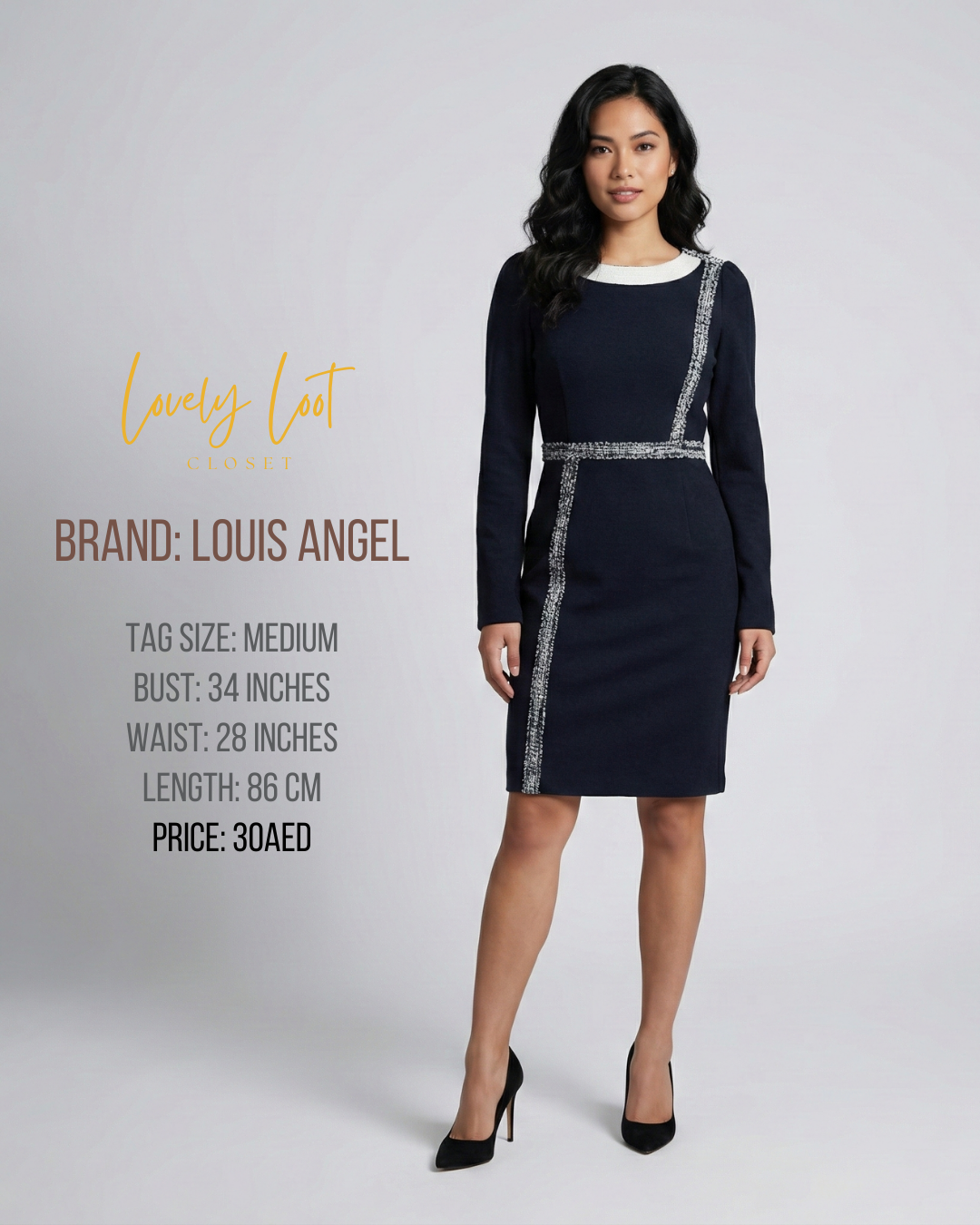 🧵 Tailored Chic: JOBIS Color-Block Sheath Dress (UK 14)