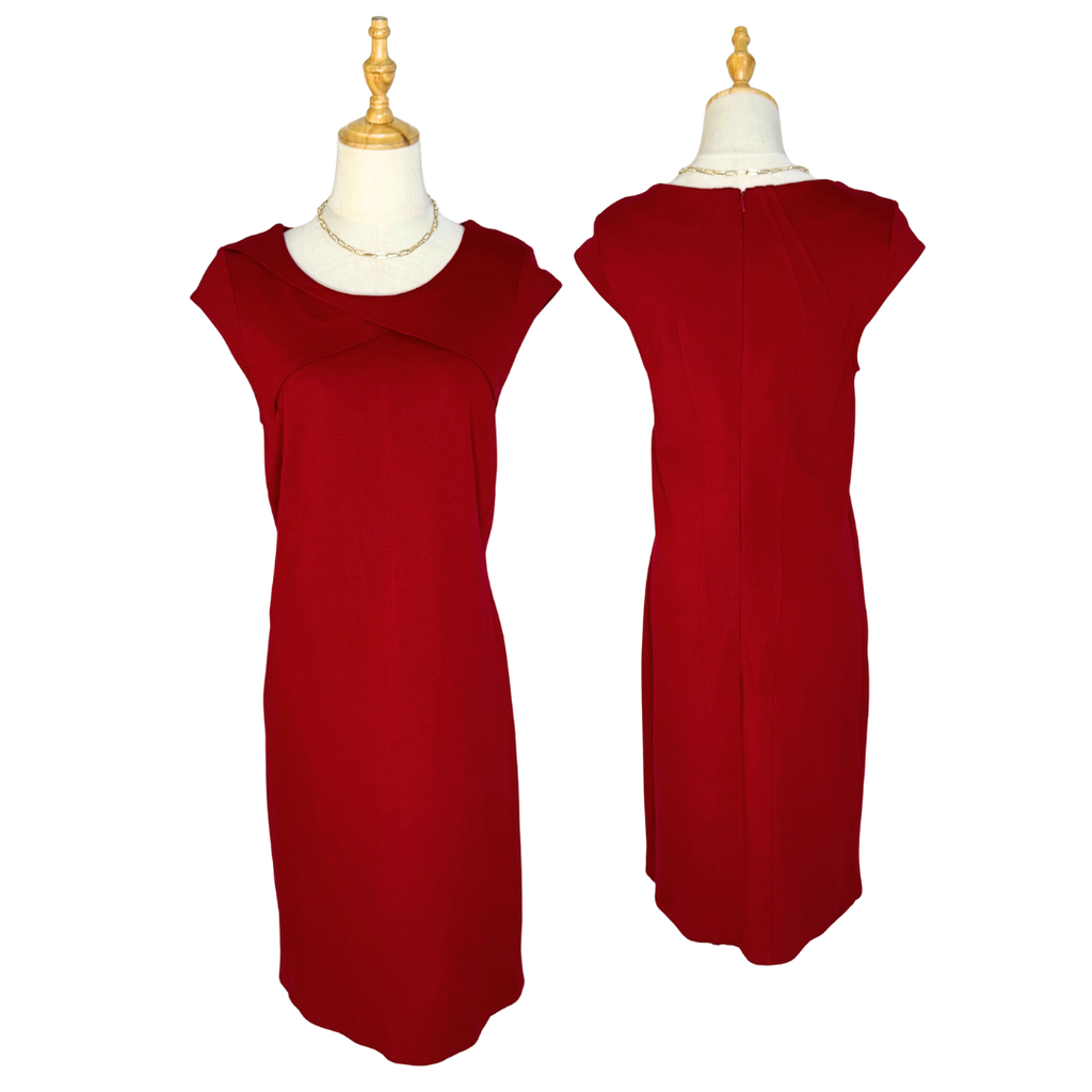 David Lawrence Red Corporate Sheath Dress | UK 12
