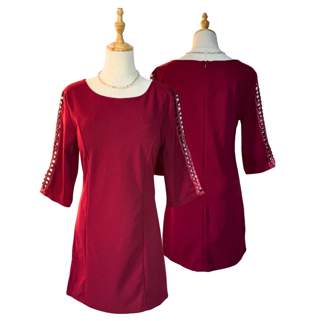 WITH TAG Distinctive Preloved INSIDE Dress with Sleeve Detail - Large, 40 AED!