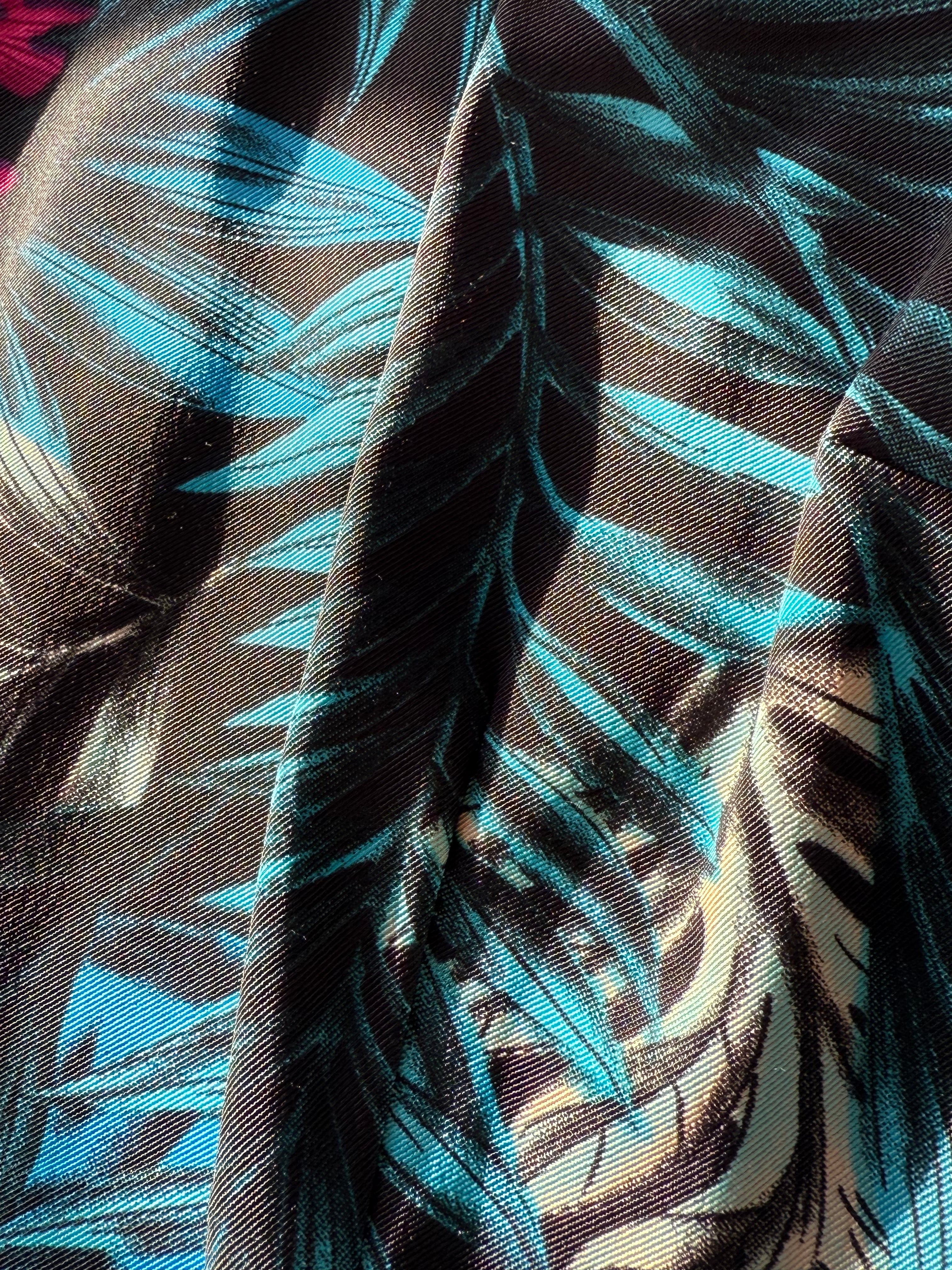 AB STUDIO Tropical Print Sheath Dress | UK 8 (Preloved)