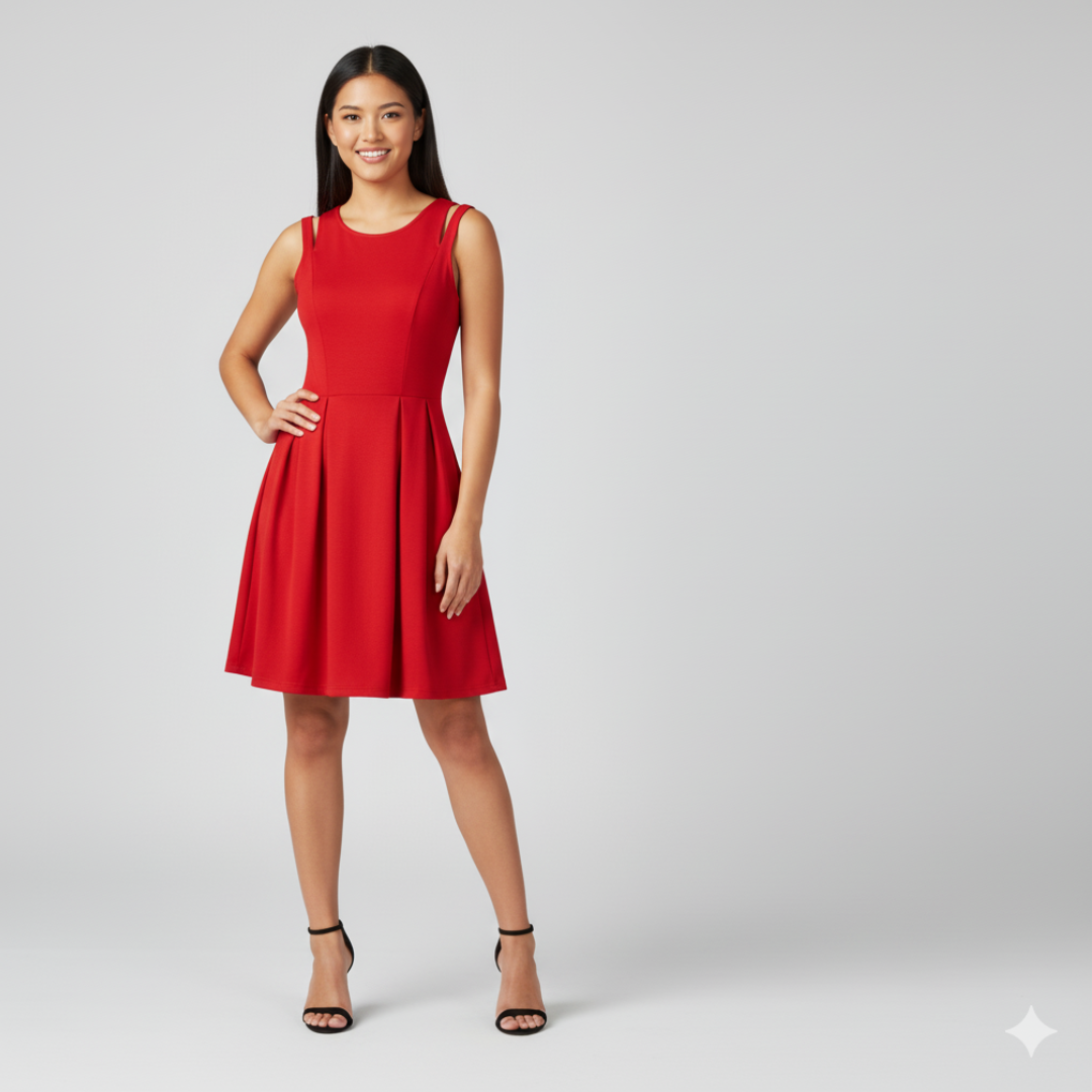 Dotti Red Skater Mini Dress  | UK 6