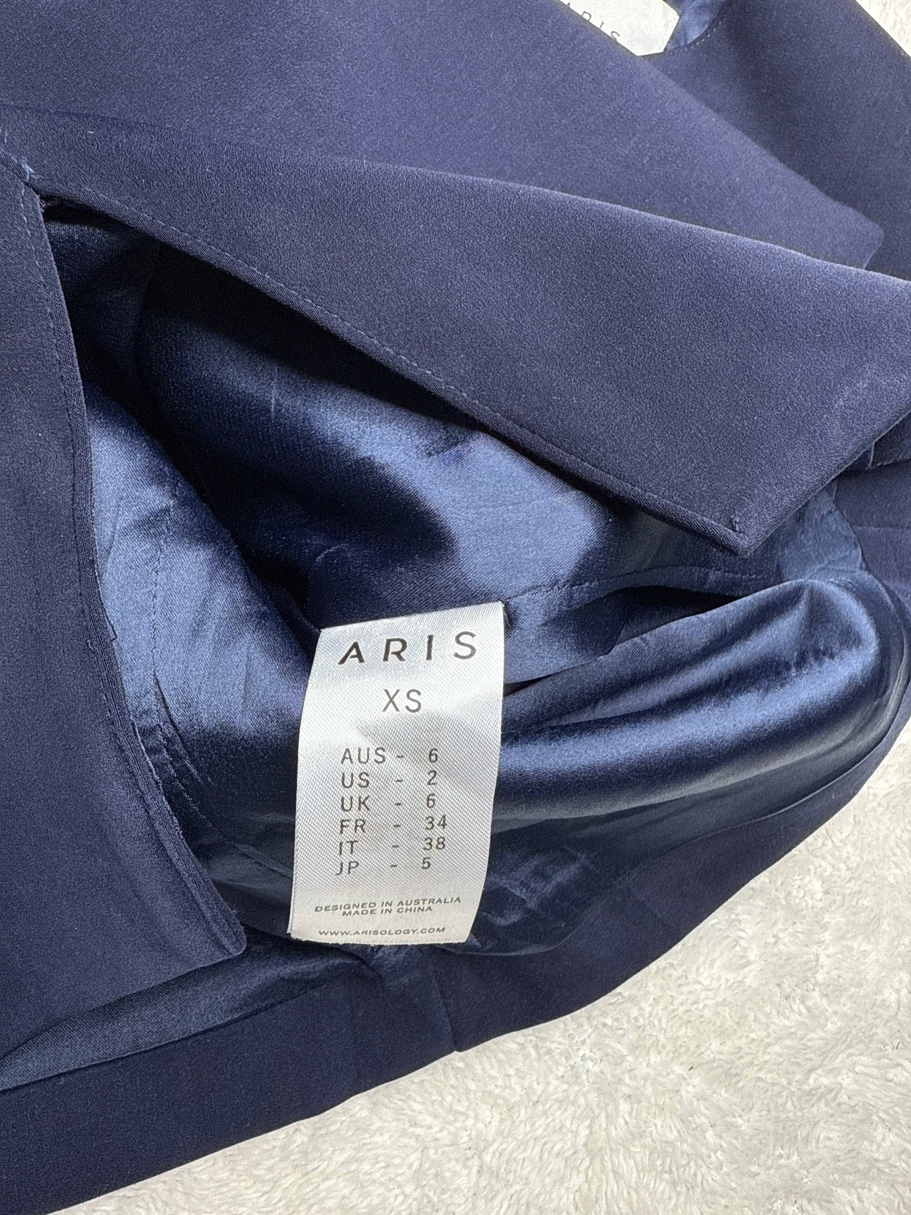 ARIS Navy Blue Sheath Dress (Small)