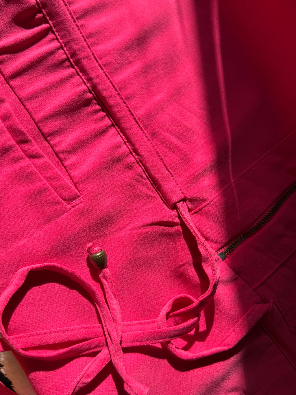 NEXT Fuchsia Drawstring Tunic Dress - Preloved UK 14