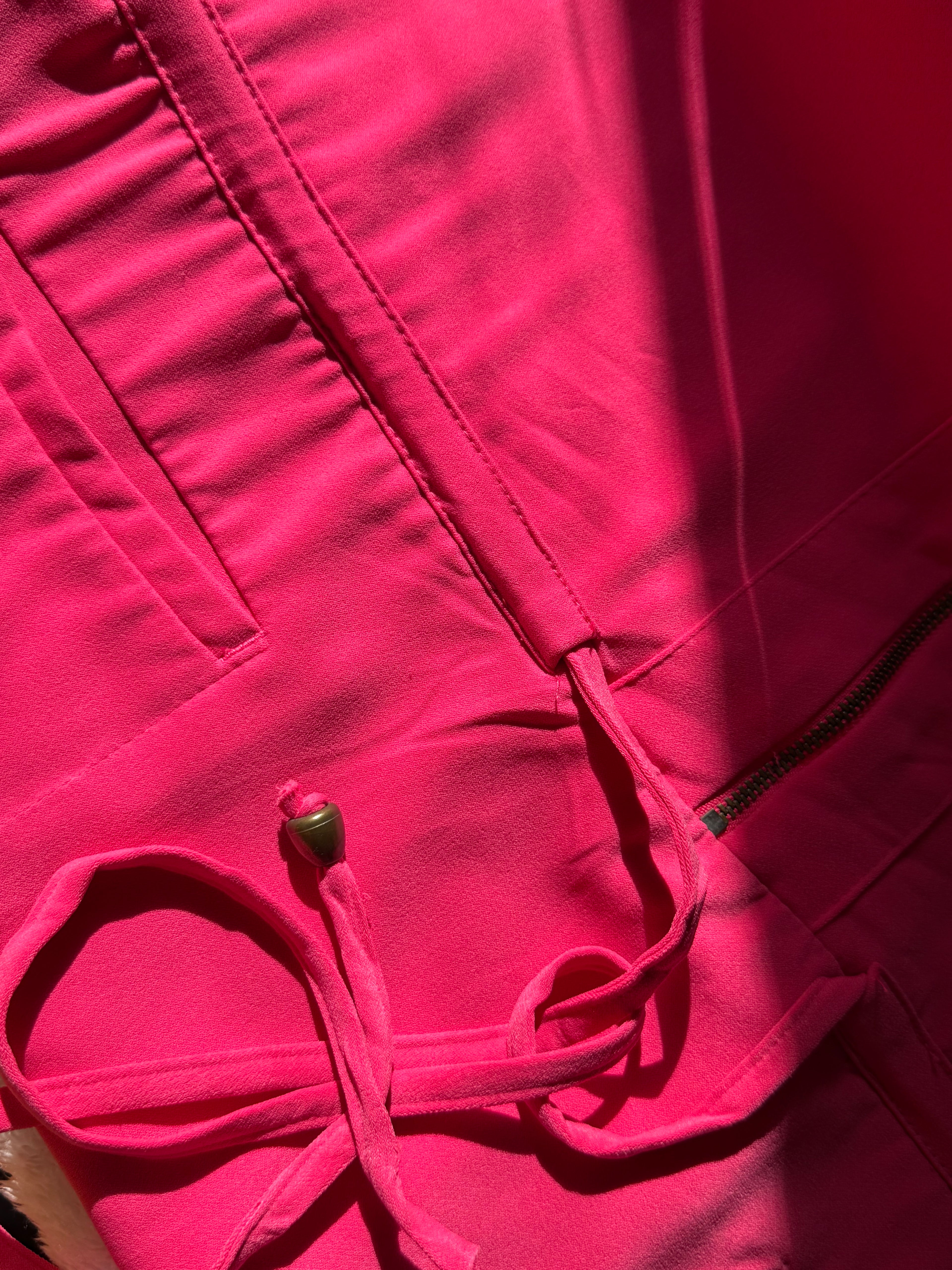 NEXT Fuchsia Drawstring Tunic Dress - Preloved UK 14