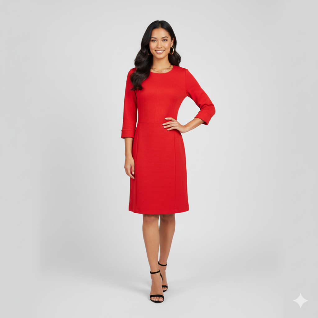 Striking Red TU Woman A-Line Dress | Size 12