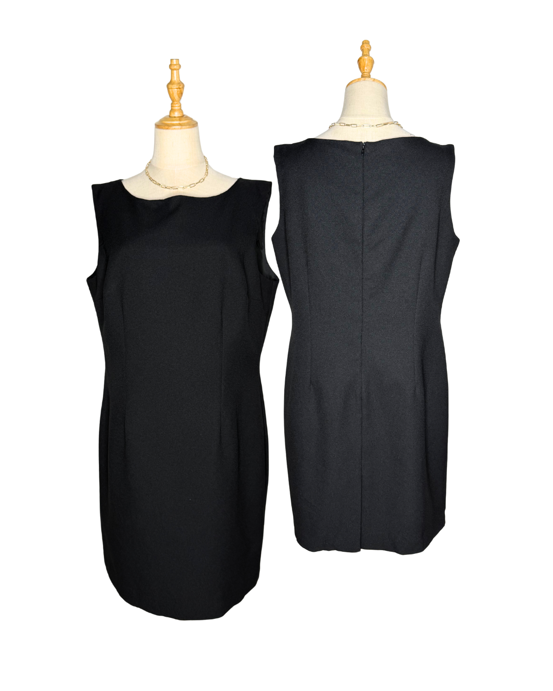 🖤 Effortless Elegance: SAGA DESIGN Preloved Black Sheath Dress (UK 16)