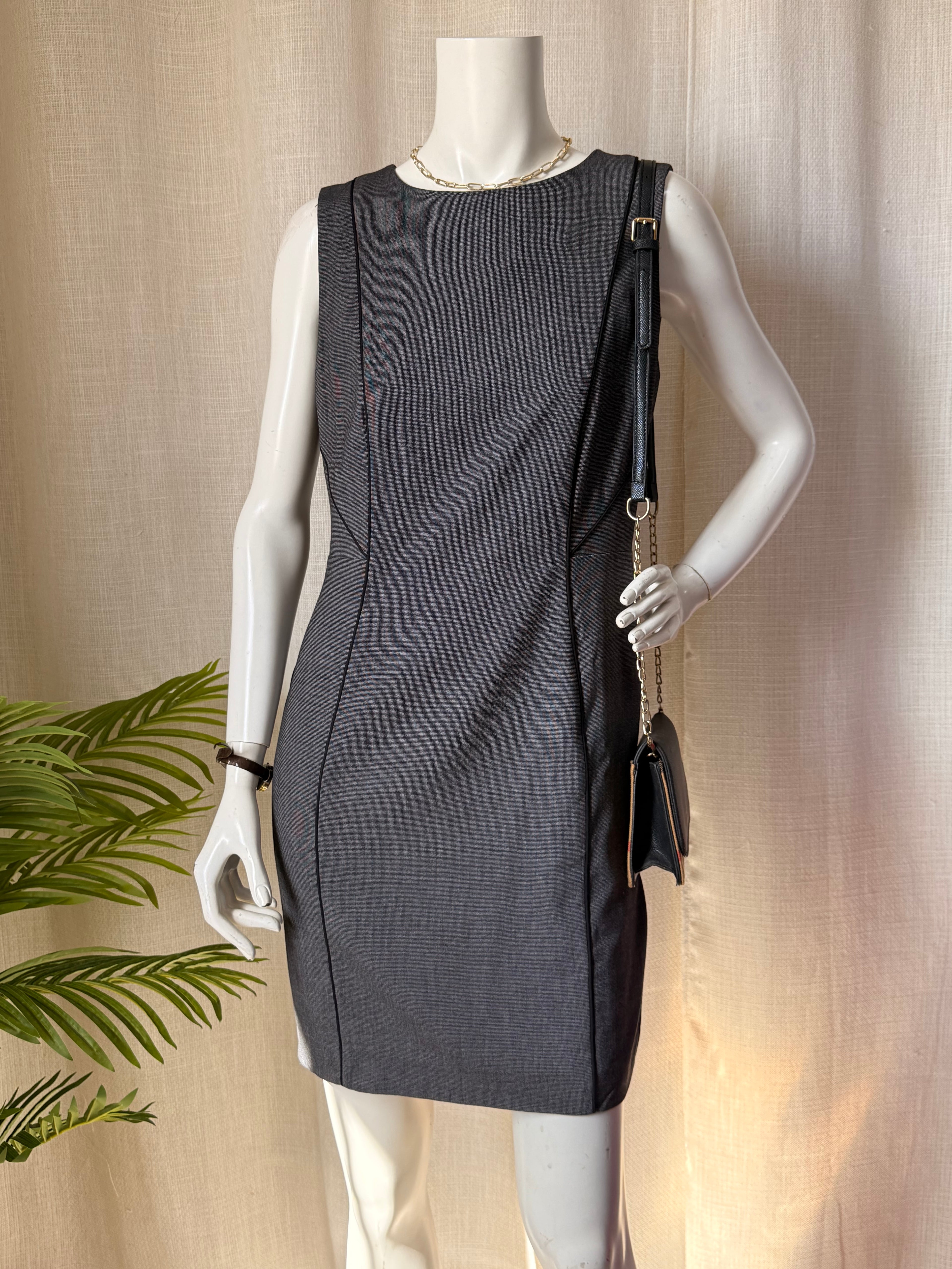 Essential H&M Grey Sheath Dress | UK 16