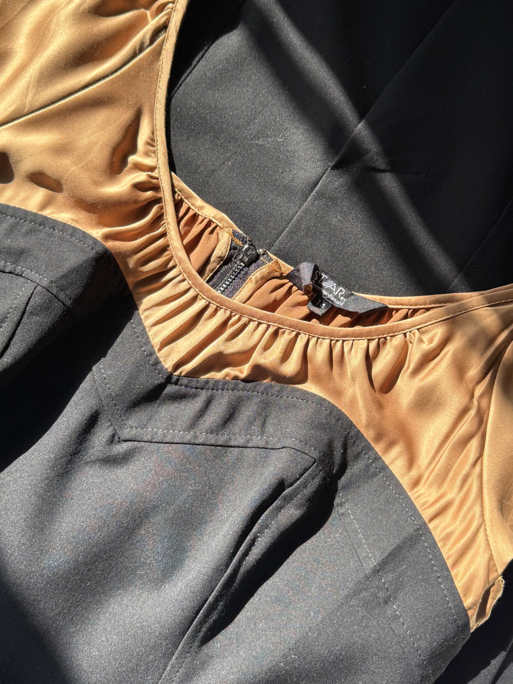 STAR BY JULIEN MACDONALD Black & Gold Dress | UK 14