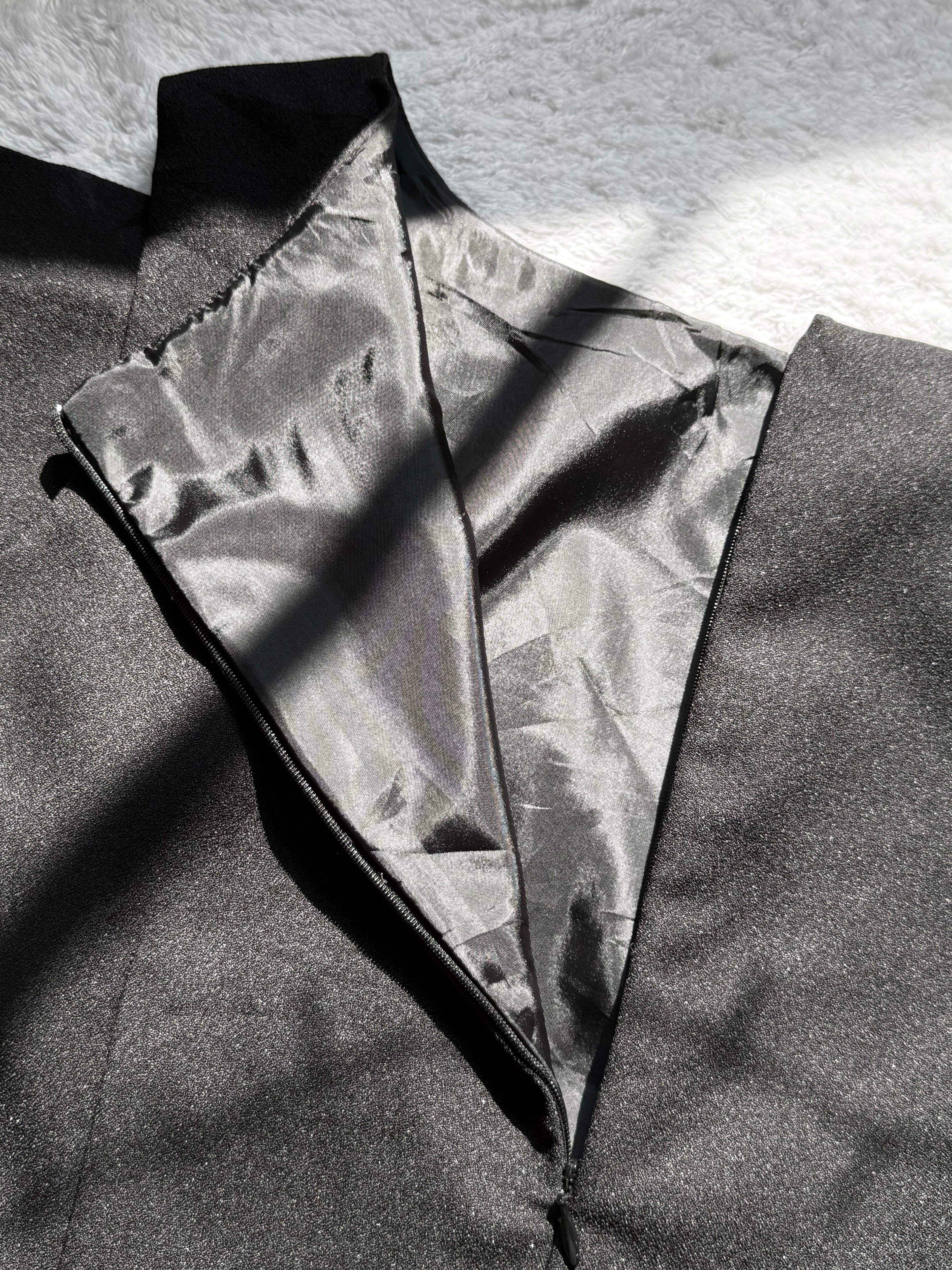 🖤 Effortless Elegance: SAGA DESIGN Preloved Black Sheath Dress (UK 16)