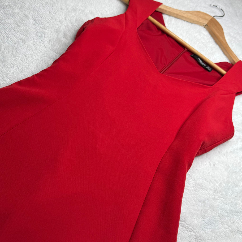 Mango Basics Red Mini Dress