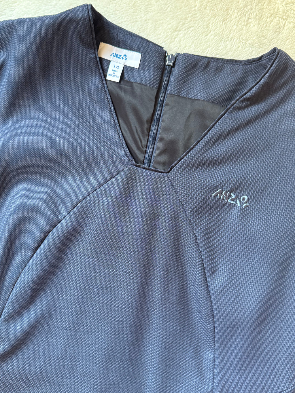 ⚓ ANZ Navy Blue Sleeveless Work Sheath (UK 14)