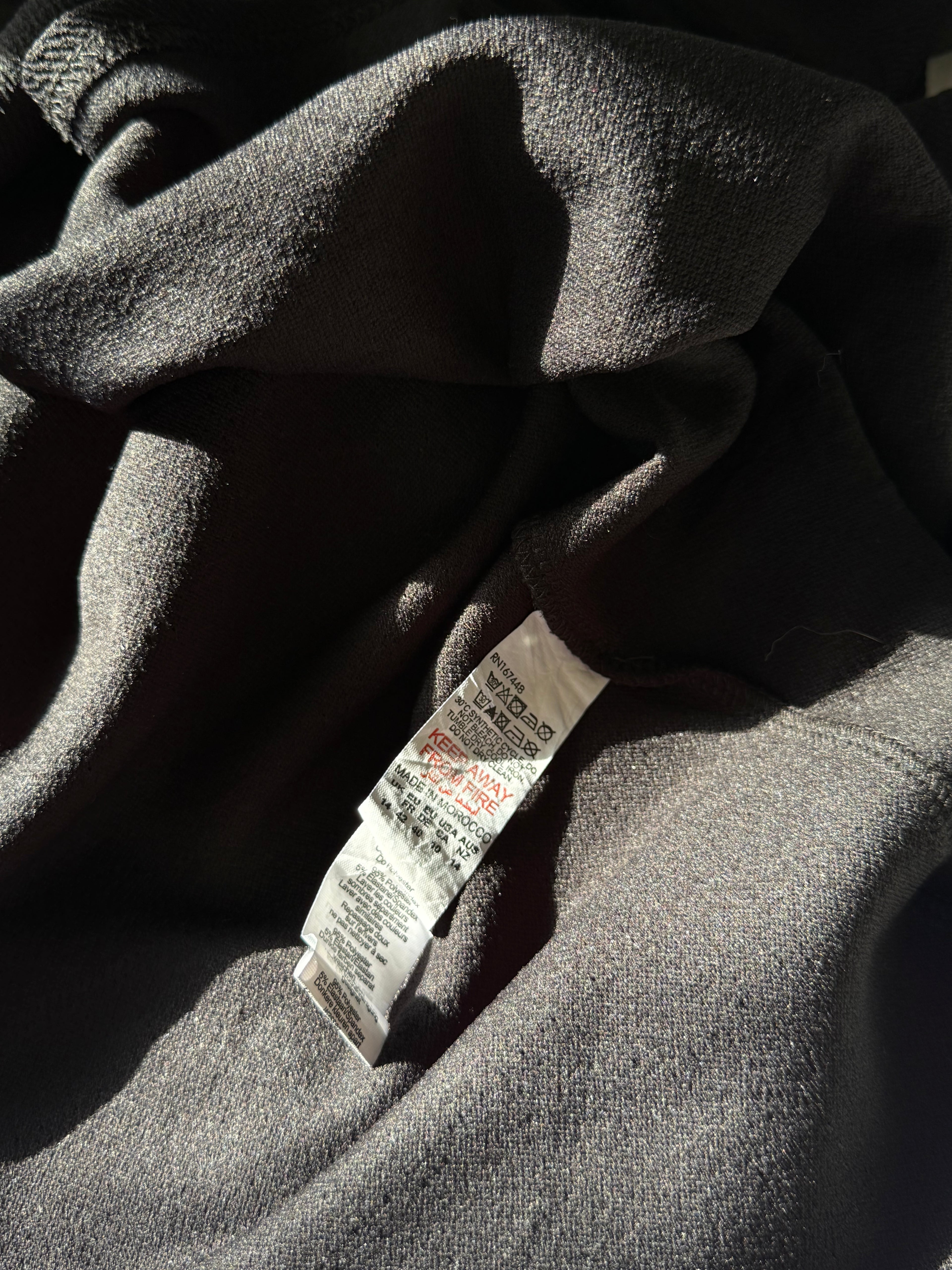 Boohoo Black Long-Sleeve Wrap Blazer Dress | UK 14 (Preloved)