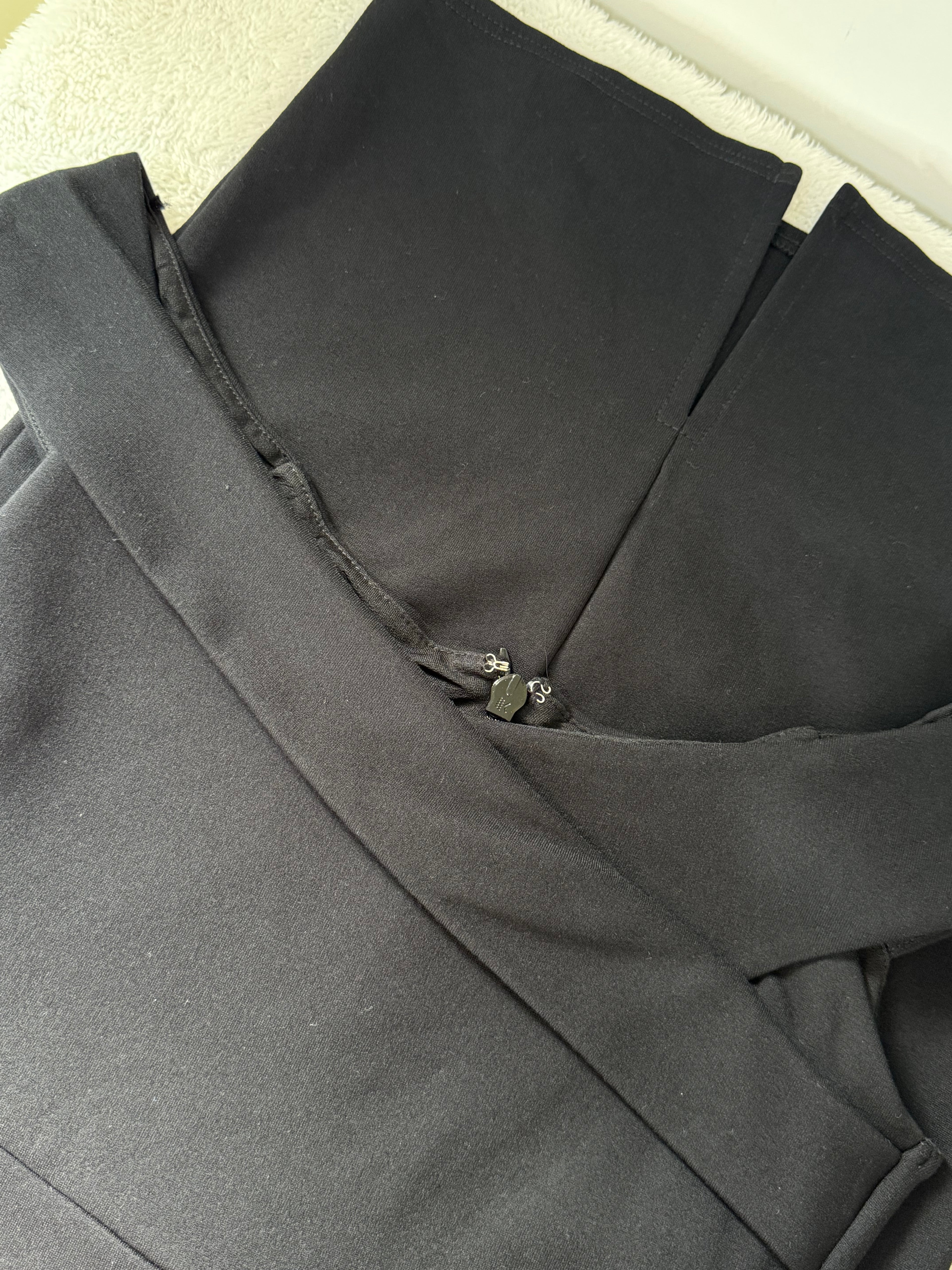 Lipsy London Black Off-Shoulder Dress with Faux Leather Detail | UK 10 (Preloved)