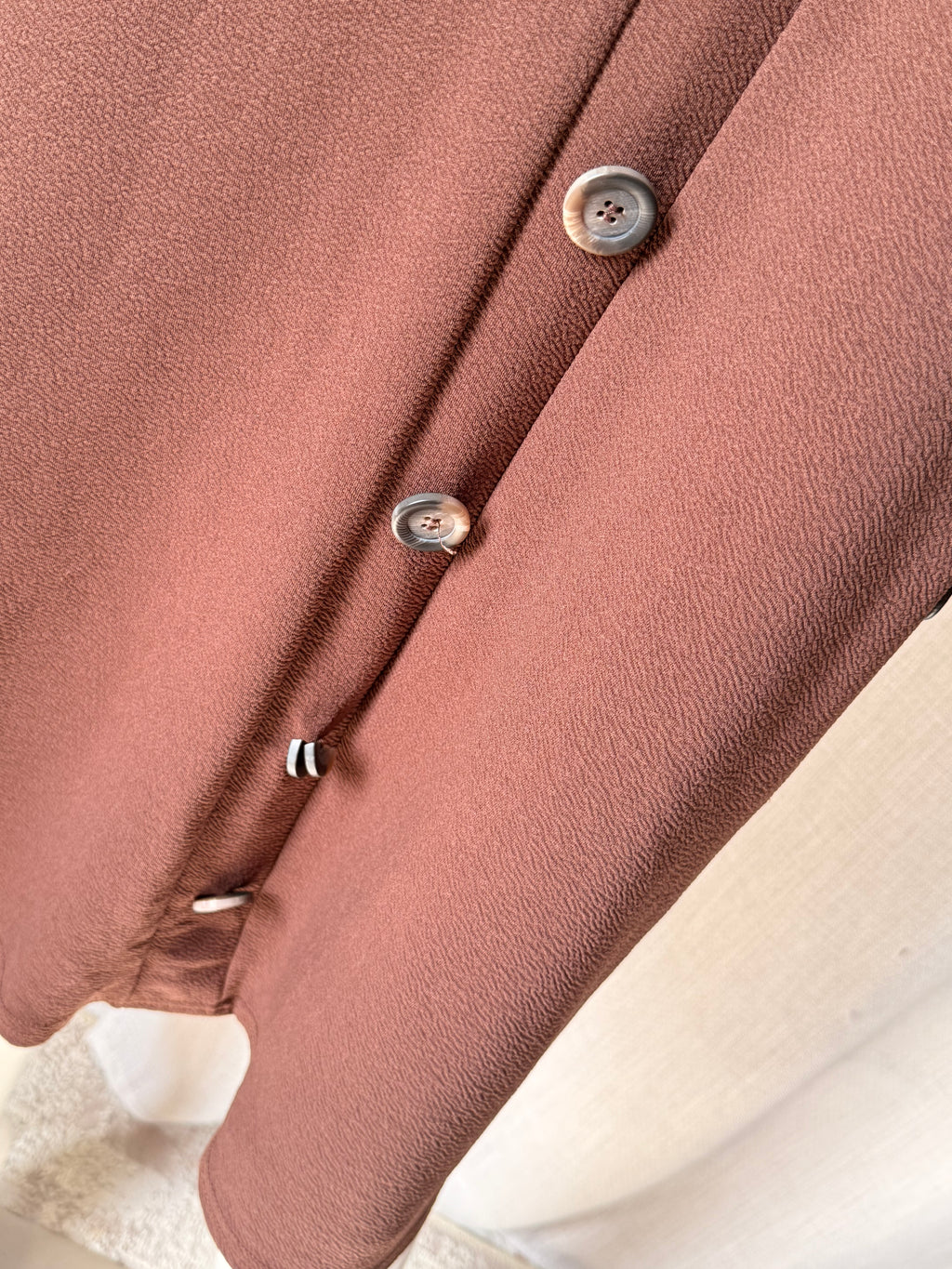 boohoo Chocolate Brown Button-Front V-Neck Midi Dress – Size UK 16 / US 12 | Casual & Smart Midi Dress