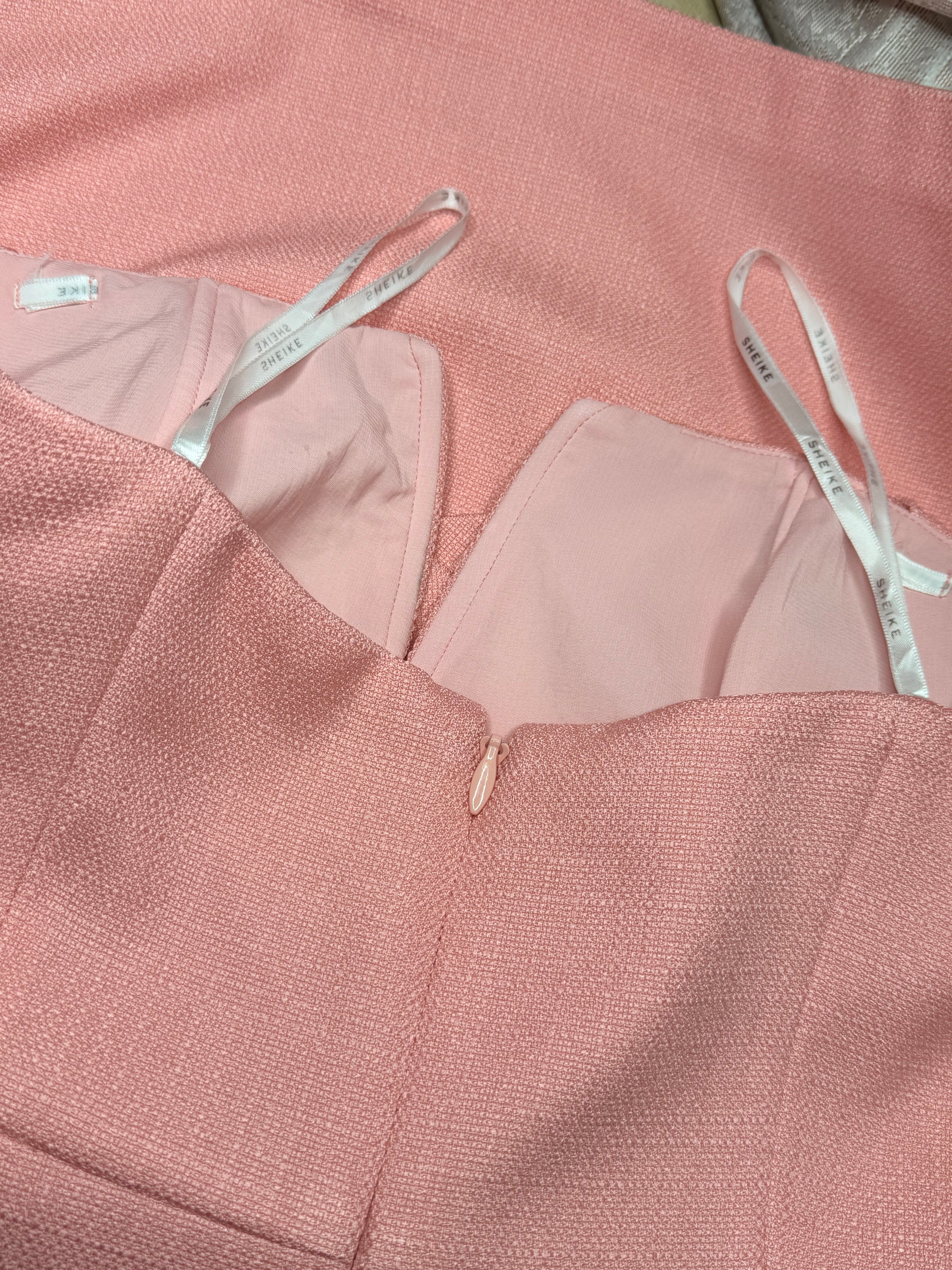 Sheike Pastel Coral Off-the-Shoulder Sweetheart Mini Dress (Size AU 12)