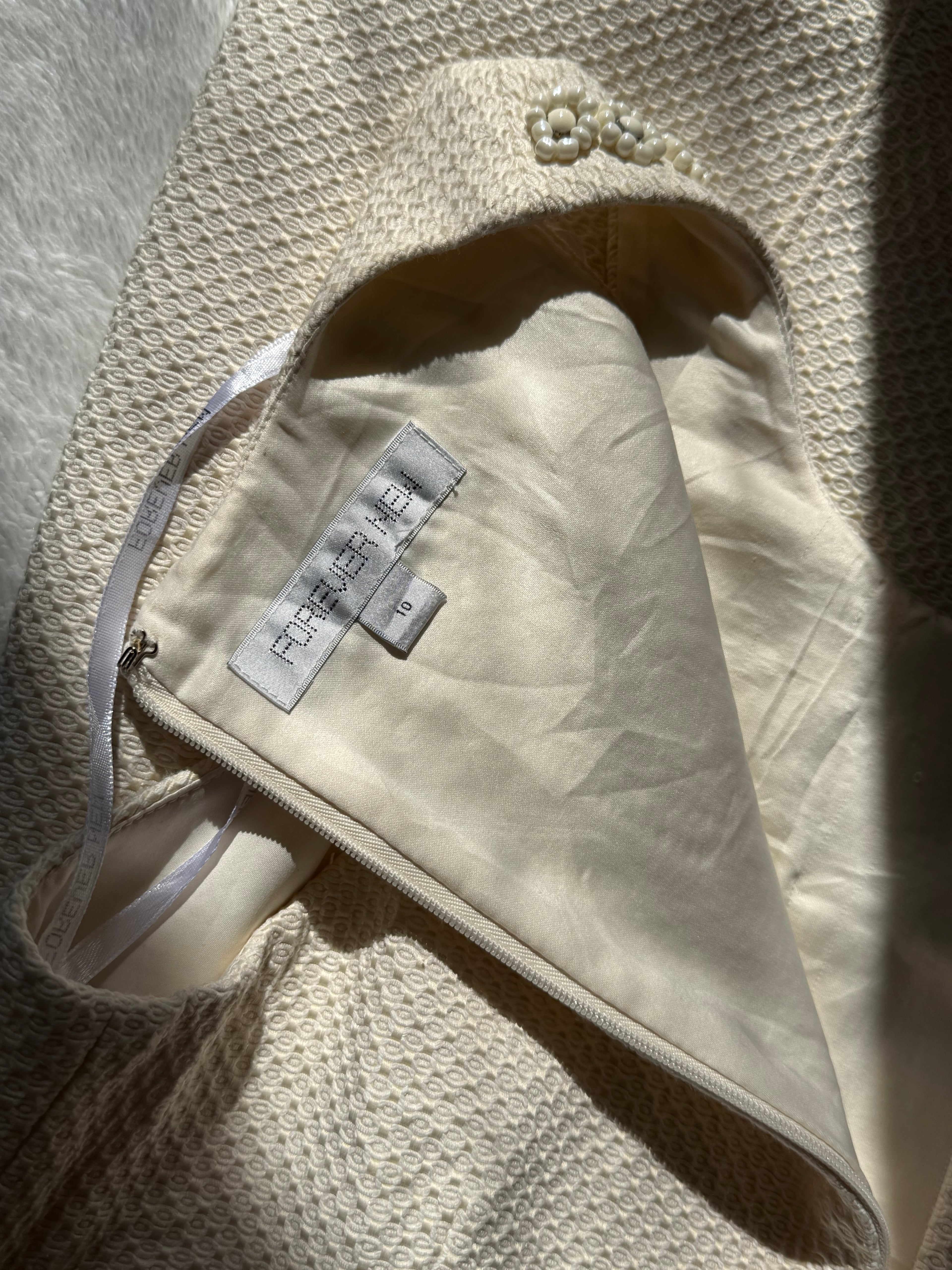 Forever New Embellished White Mini Dress - UK 10