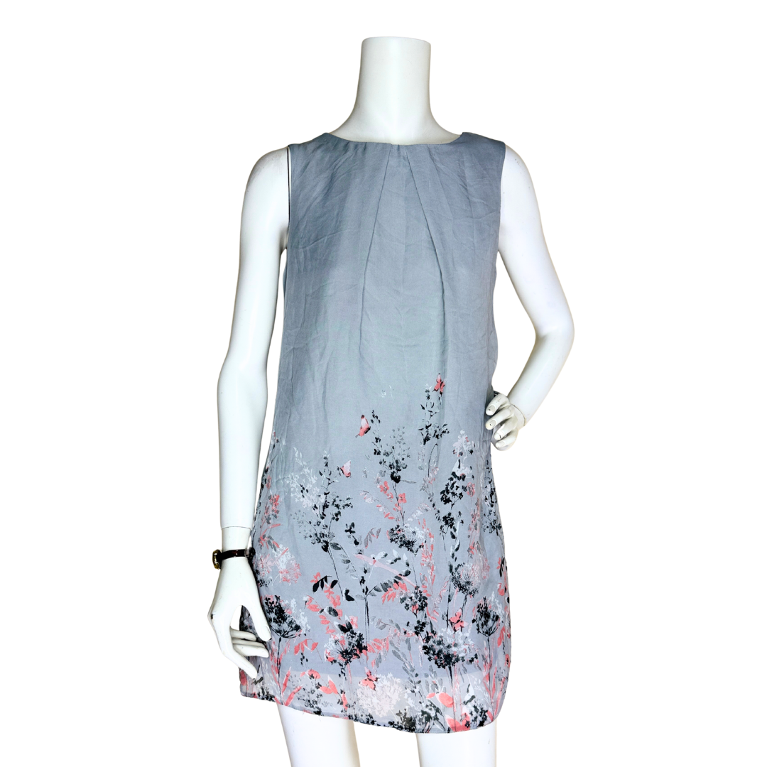 Floral Sleeveless Mini Dress (Small)